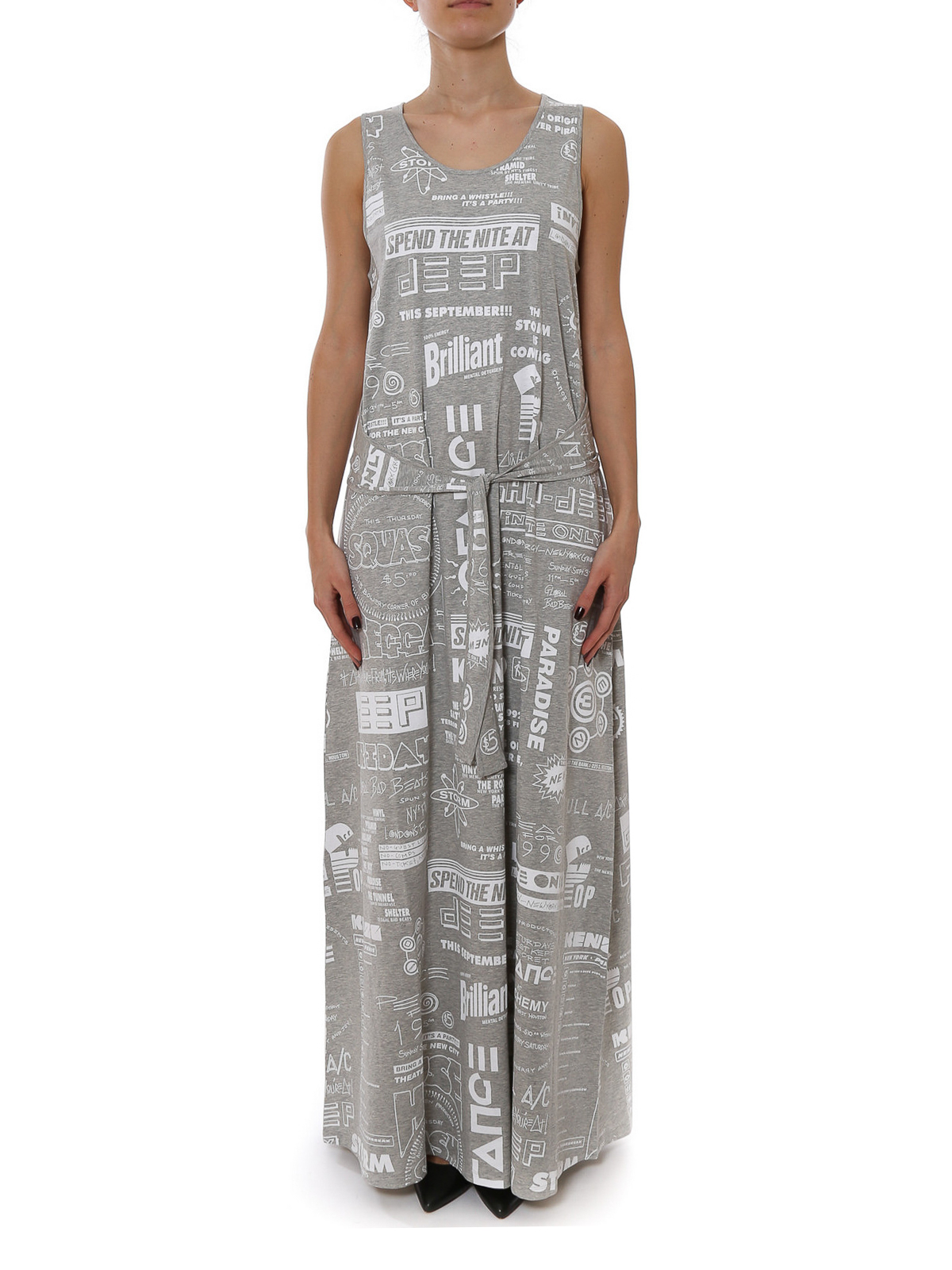 Kenzo All over printed maxi dress Grey Women F752RO78897093