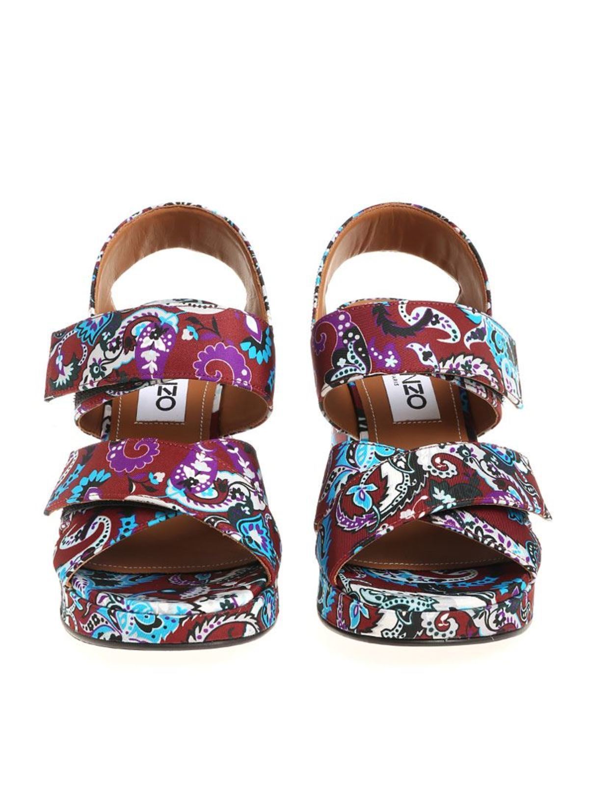 Shop Kenzo Aori Paisley Sandals In Rojo