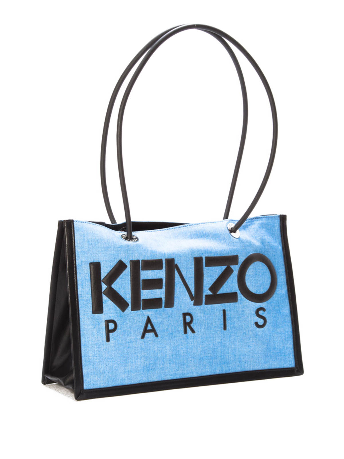 トートバッグ KENZO Woman Tote bags Blue FD55SA901F34 76 KENZO Kenzogram small tote bag | REVERSIBLE