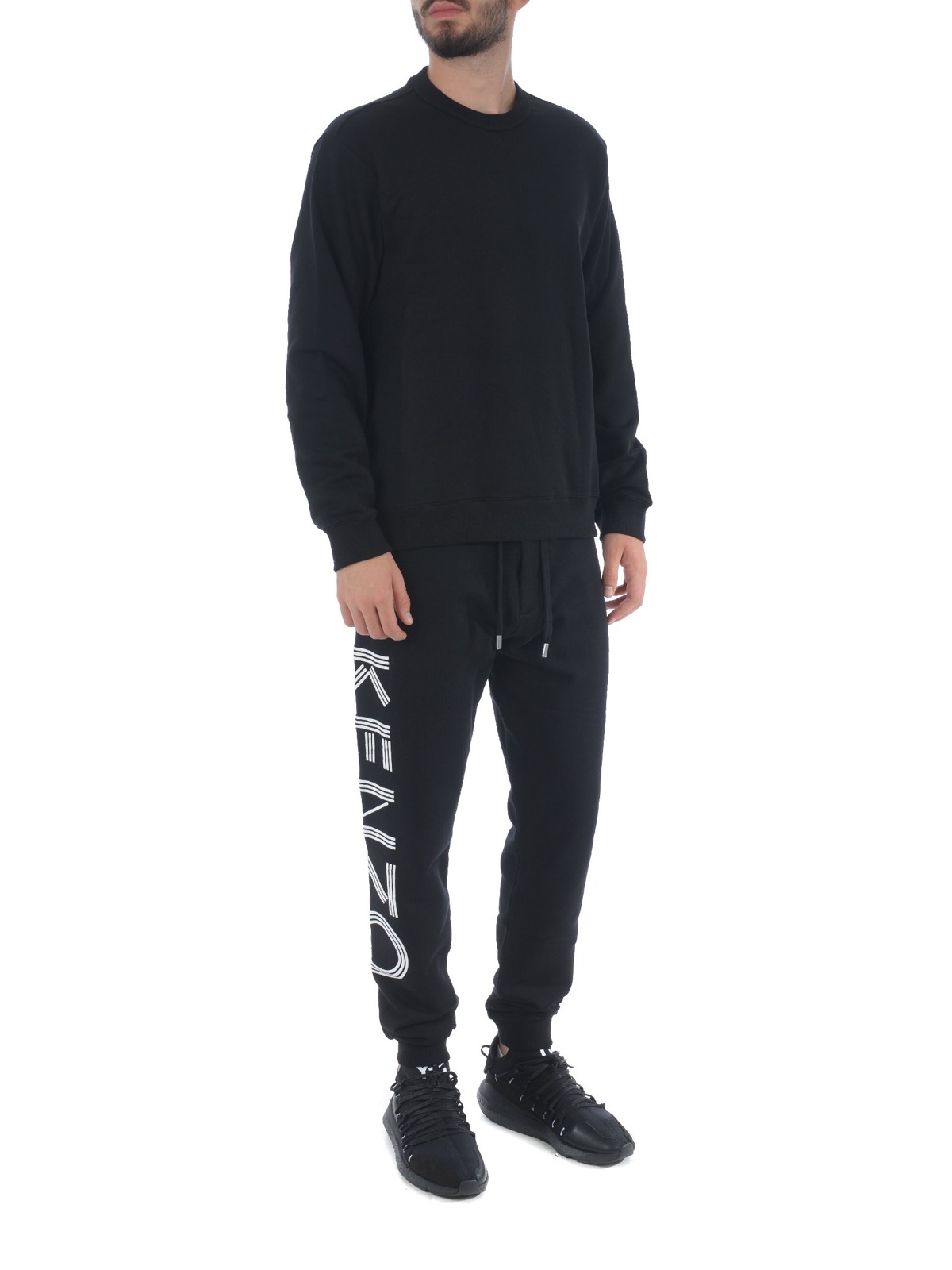 Kenzo Kenzo maxi logo print black sweatshirt - Men