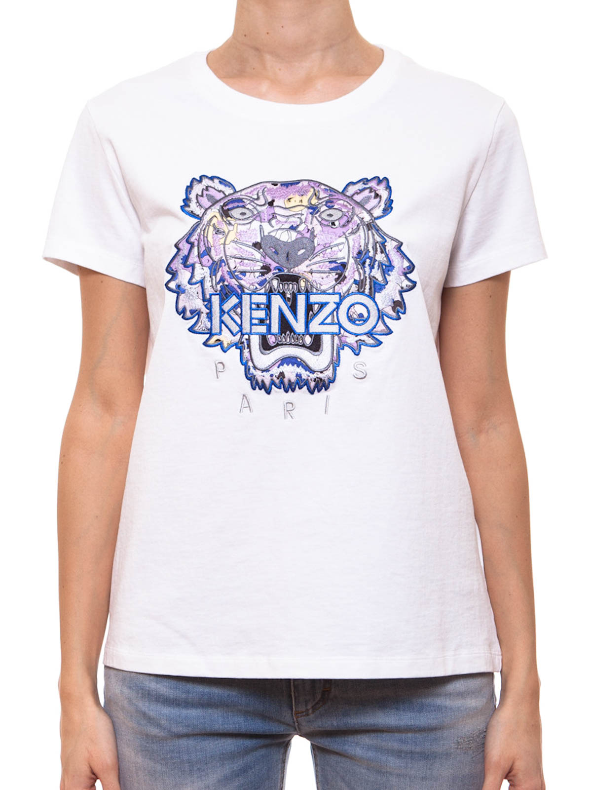 Camisetas Kenzo - Camiseta Blanca Para Mujer F652TS8494YE1