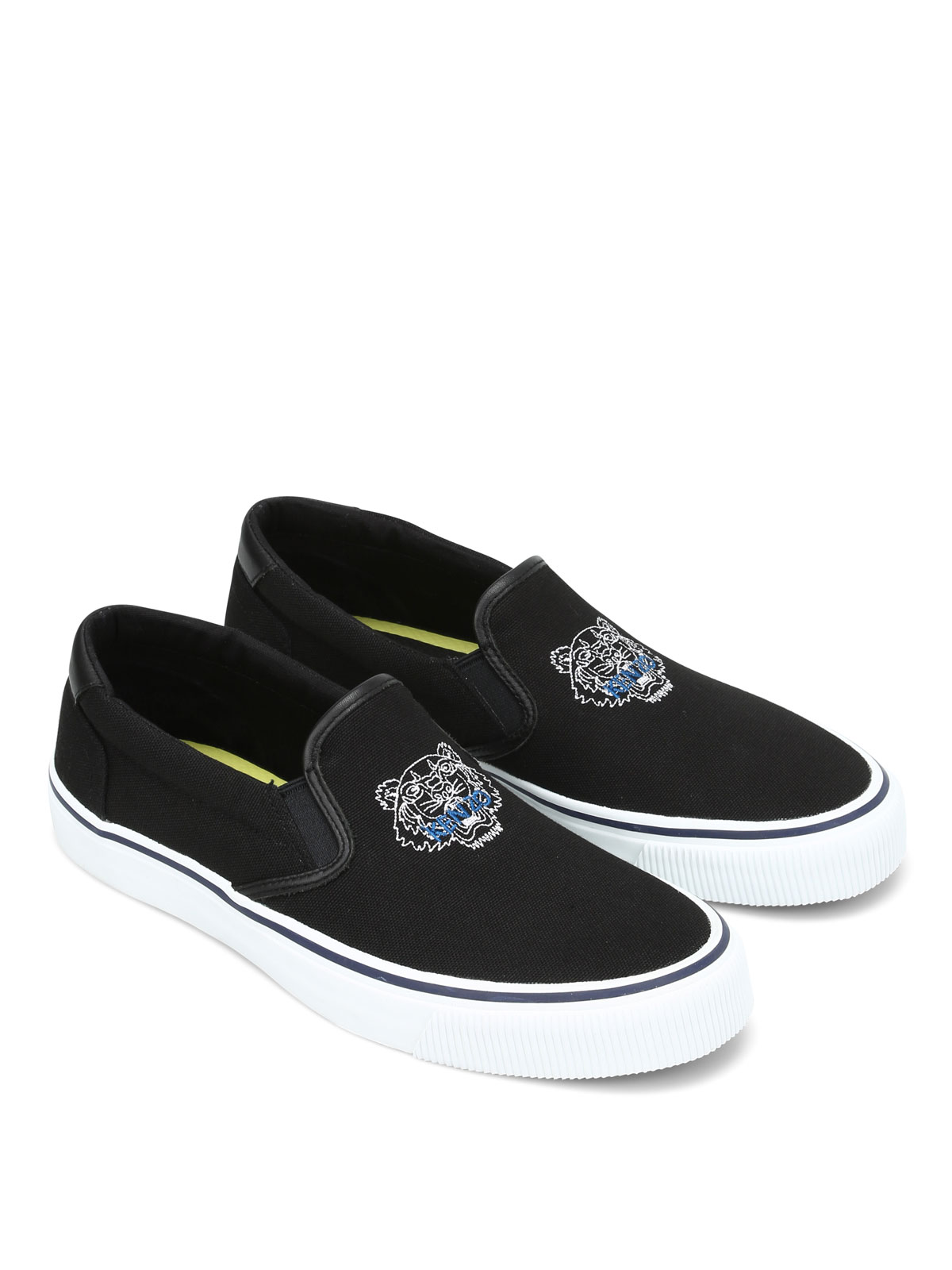 Kenzo Tiger embroidery canvas slip-ons - Black - Women|M55851 display picture 1
