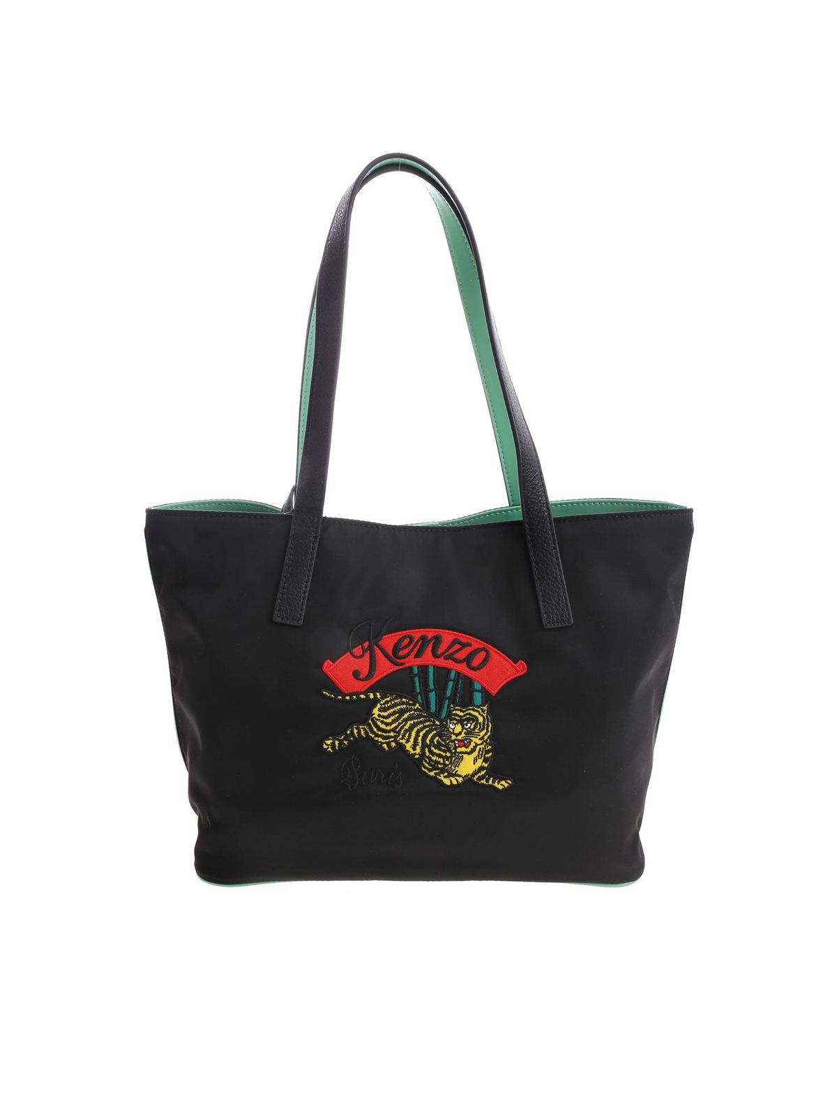 【蓮】 KENZO ハンドバッグ Kenzo Black Jumping Tiger bag - Black - Women|2SA804B1499