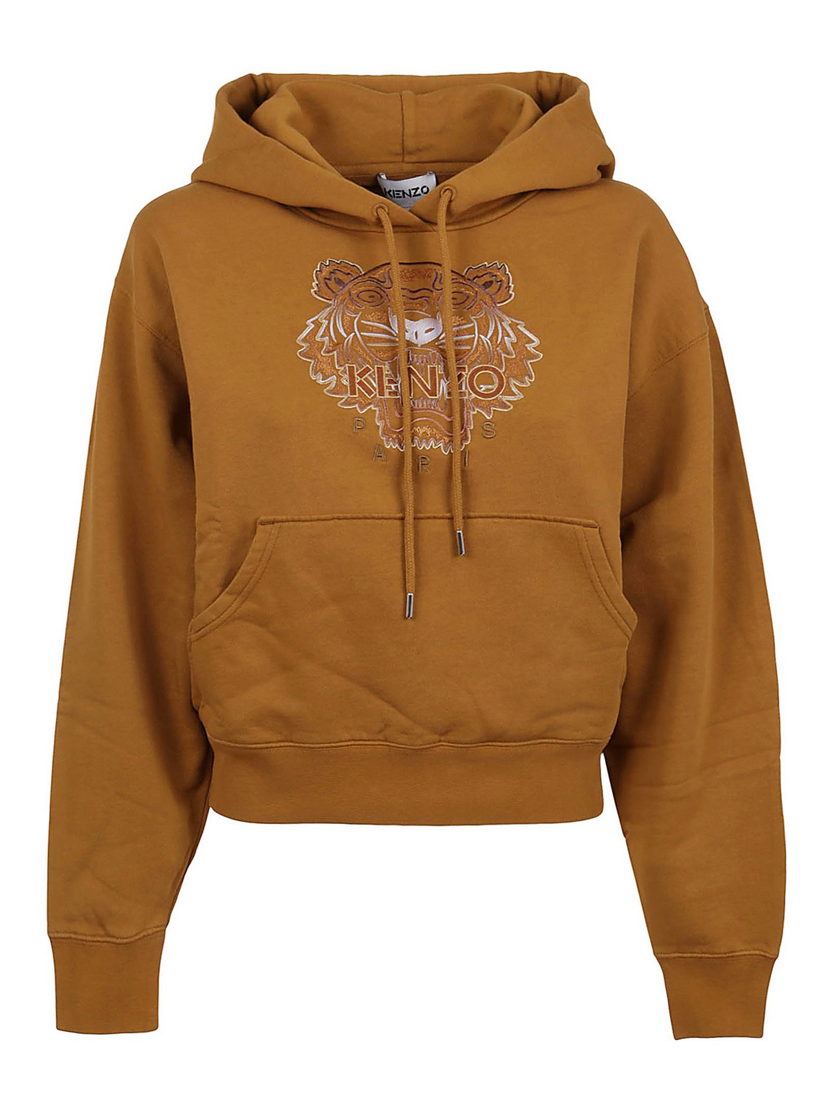 Kenzo Tiger hoodie Dark Yellow Women FB52SW7824XG13