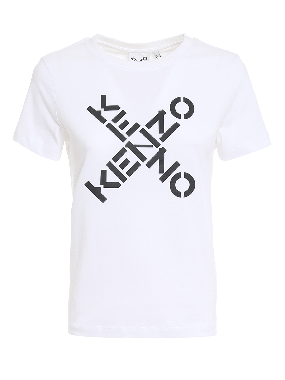 Kenzo Big X Logo T-shirt In White