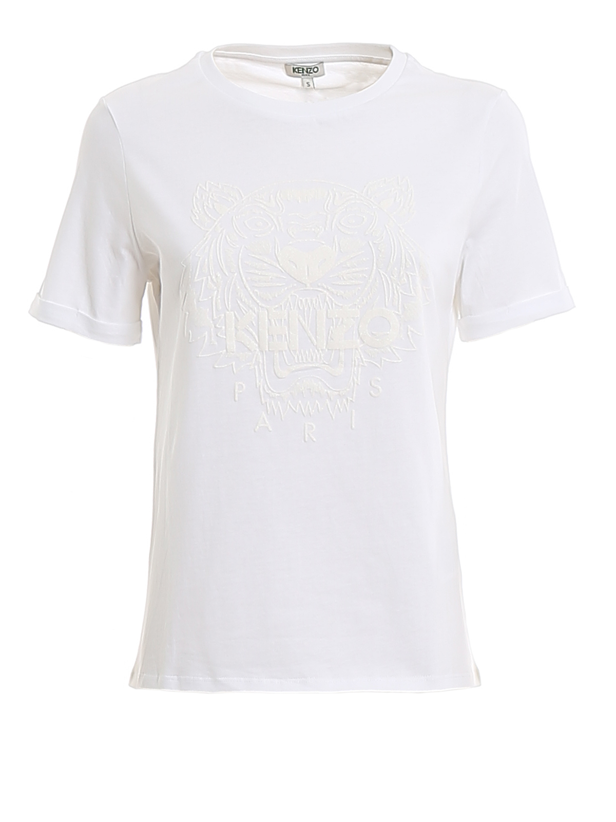 T-shirts Kenzo - Relief glitter Tiger print T-shirt - FA52TS8244YI01