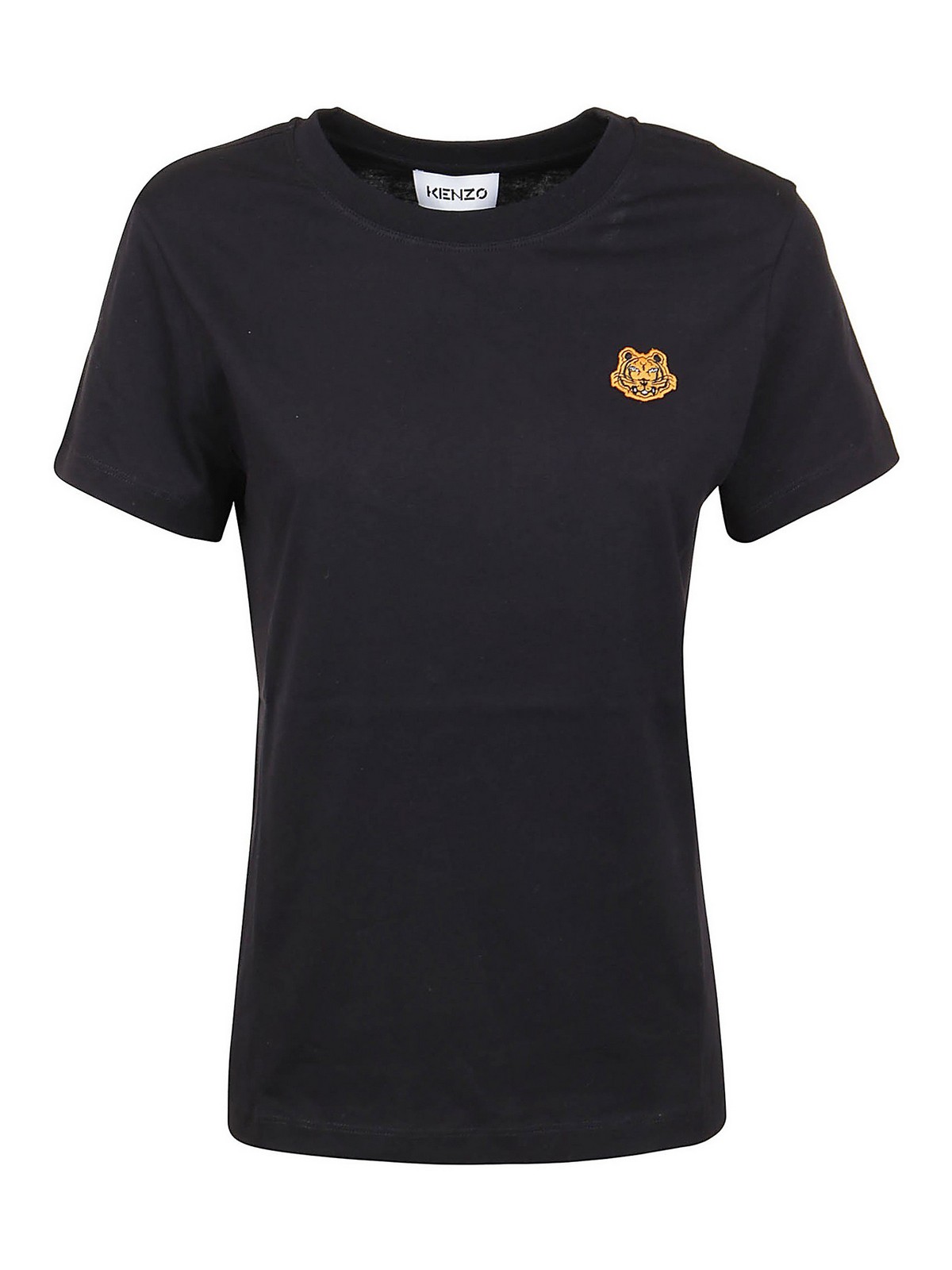 Apparel Kenzo Shirt Women Black Kenzo Tiger Patch T-shirt Black