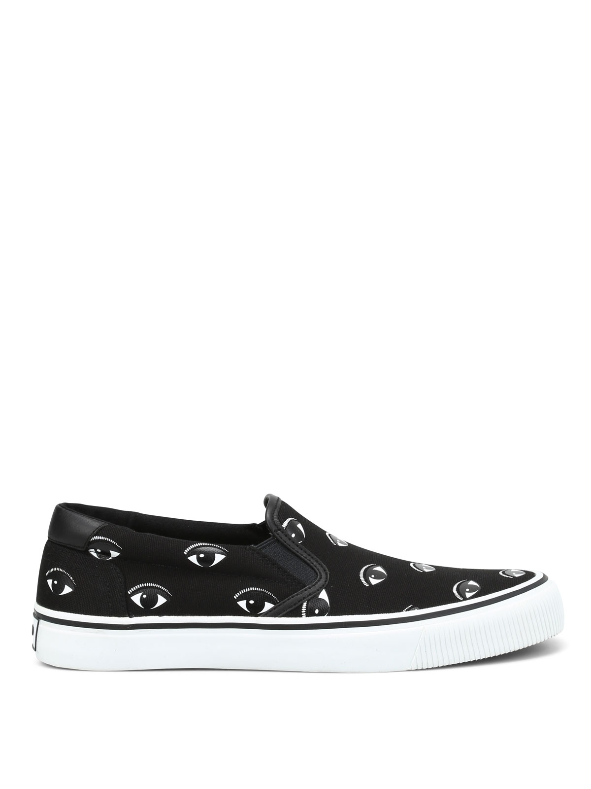 Kenzo Eye printed canvas slip-ons - Black - Men | M55891
