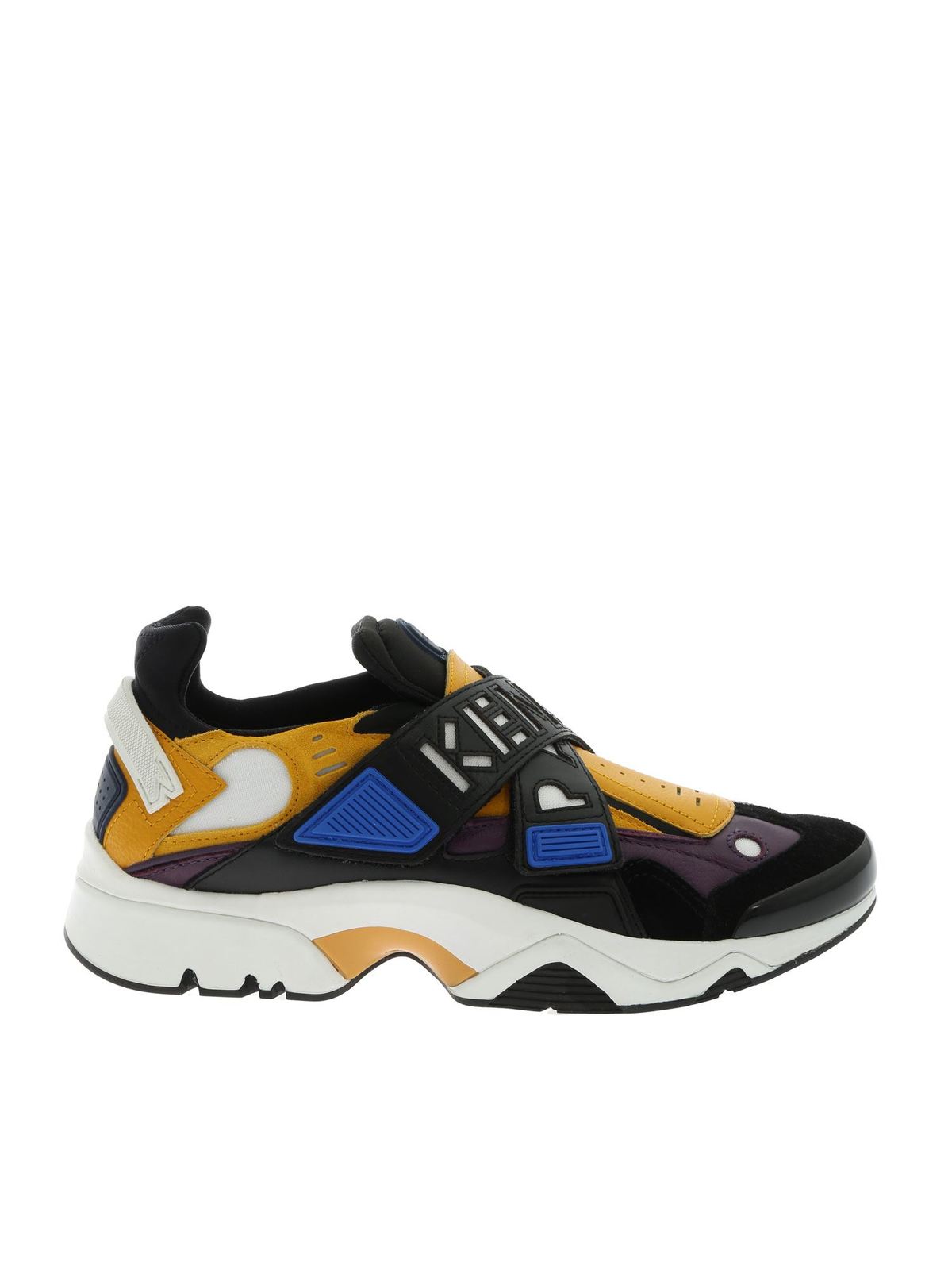 Kenzo Sonic Scratch sneakers in black and yellow|5SN351L5241