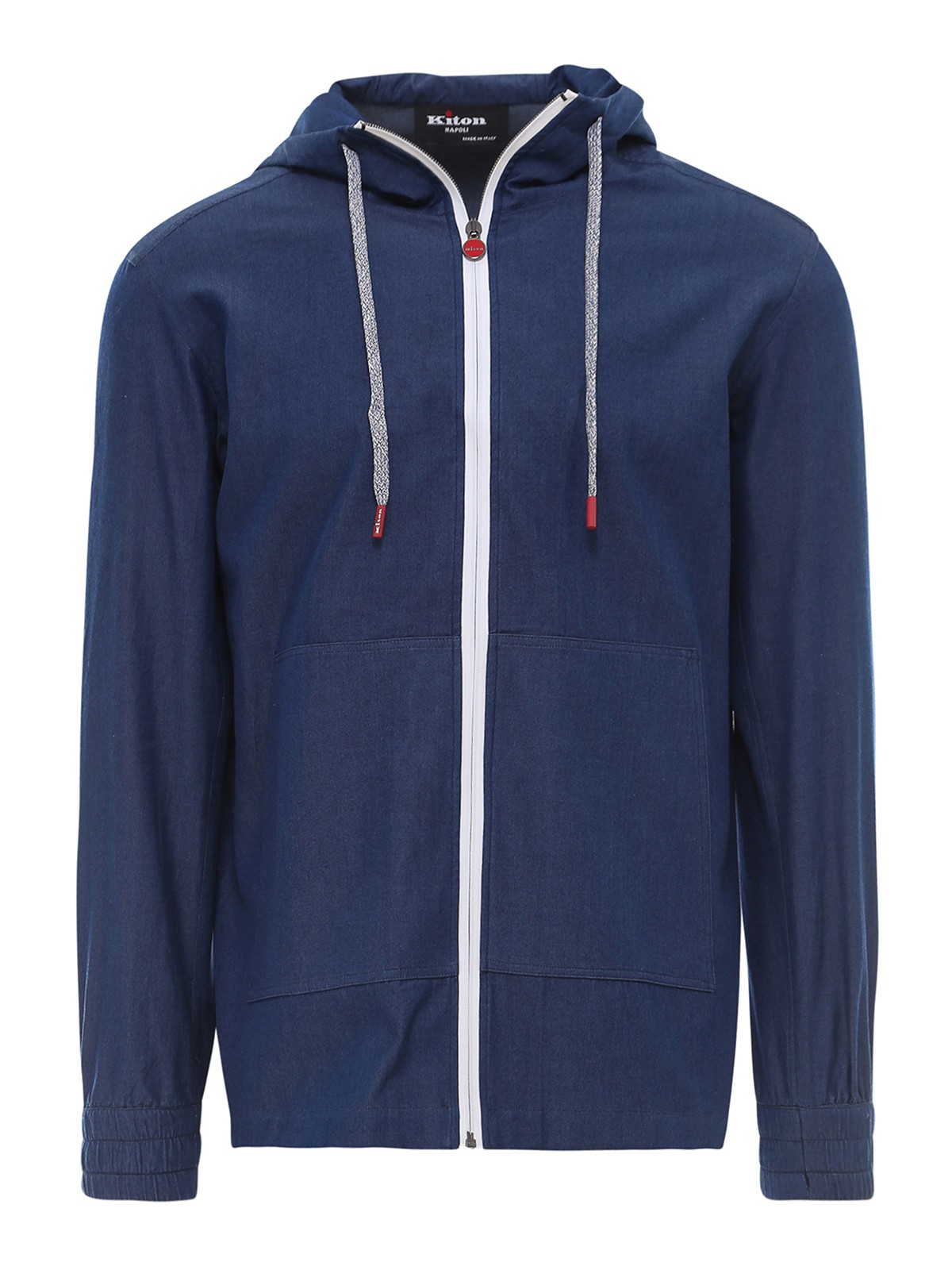 Kiton Giacca in denim con cappuccio Uomo UMC010H0762301