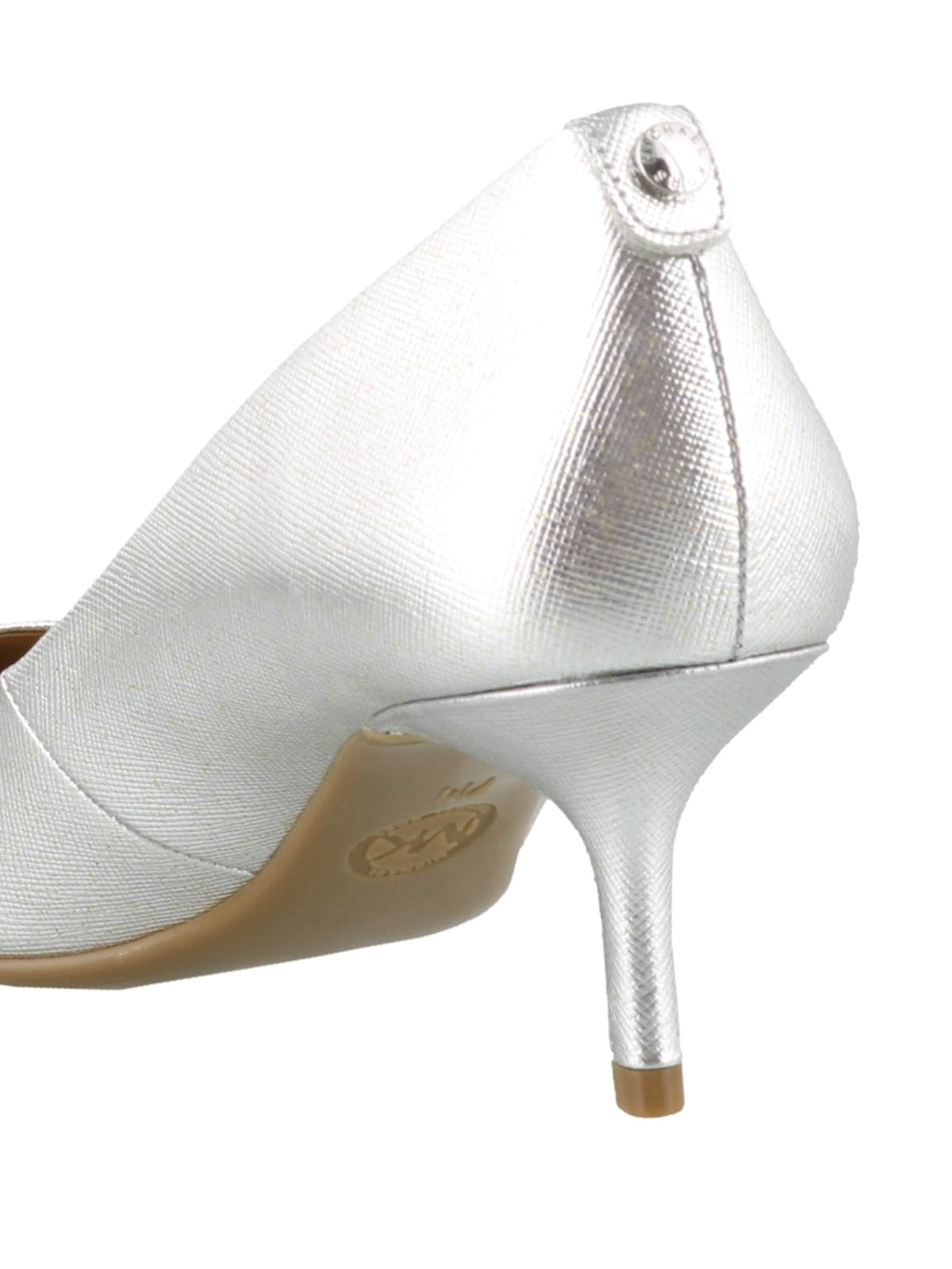 Michael kors kitten heel on sale silver