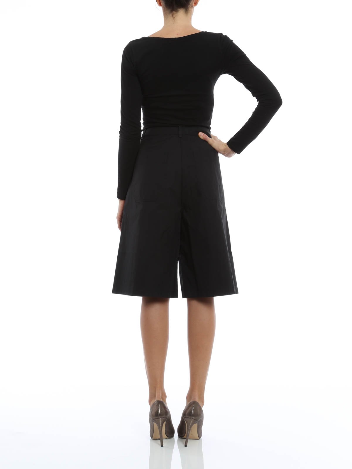 T By Alexander Wang Knee length culottes - Black | 403816R16001