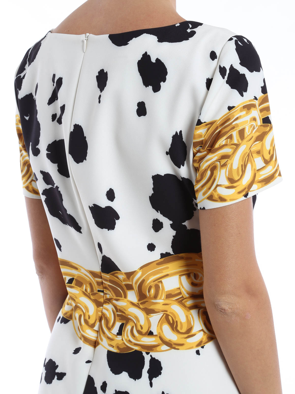 Moschino Boutique Animal and chain print dress|040787171003