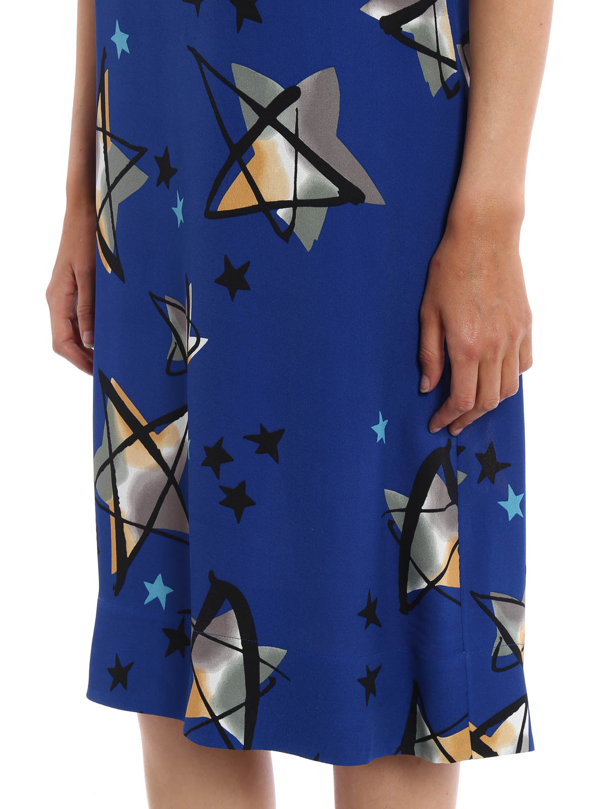 Marni Star print cady dress - Blue - Women|ABMAT52A00TV462SDB5