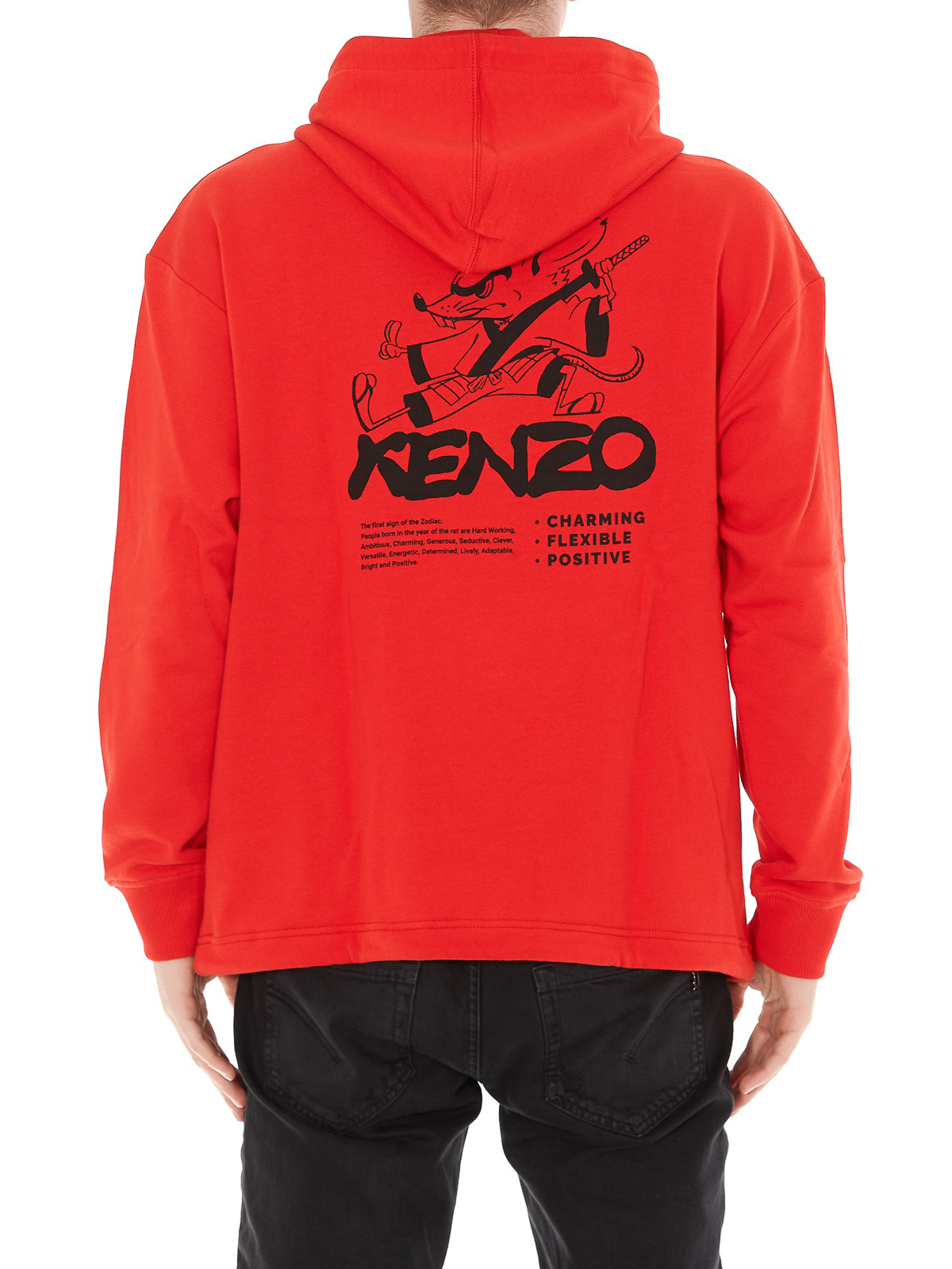 【関税込み】Prototypes レッド Moved Neck フーディ Kenzo Kung Fu Rat hoodie - Red - Men | FA55SW5114Z521