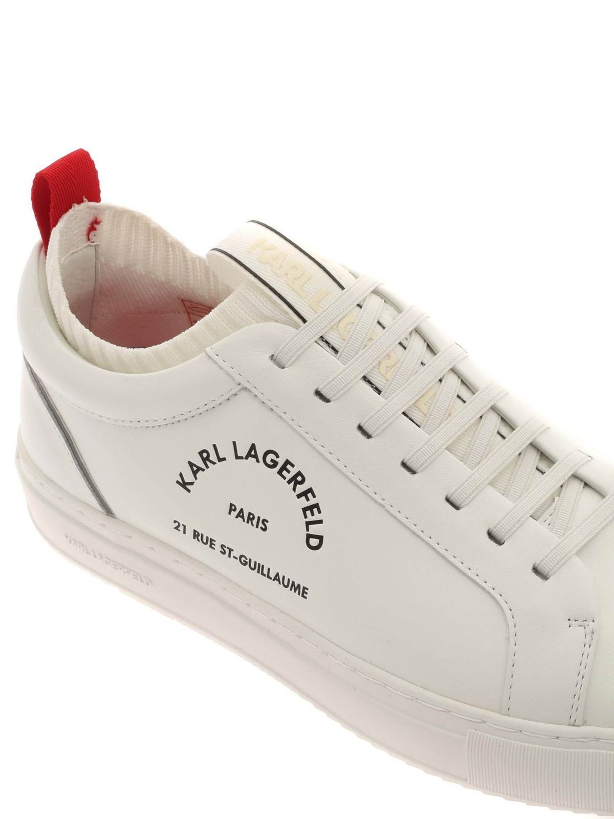 Shop Karl Lagerfeld Kupsole Maison Karl Sneakers In White