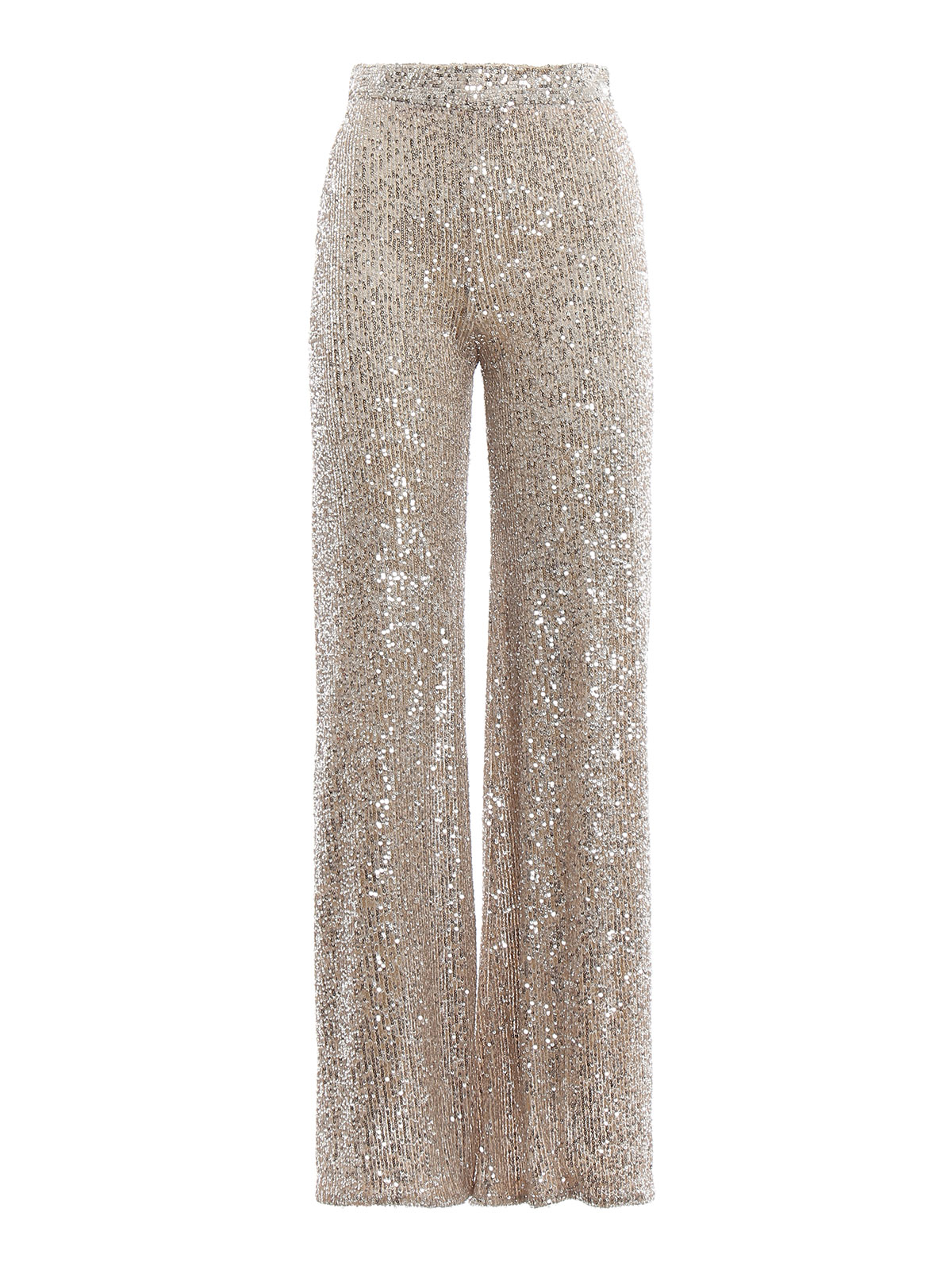 Silver Sequin High Waist Wide Leg Trousers | New Look