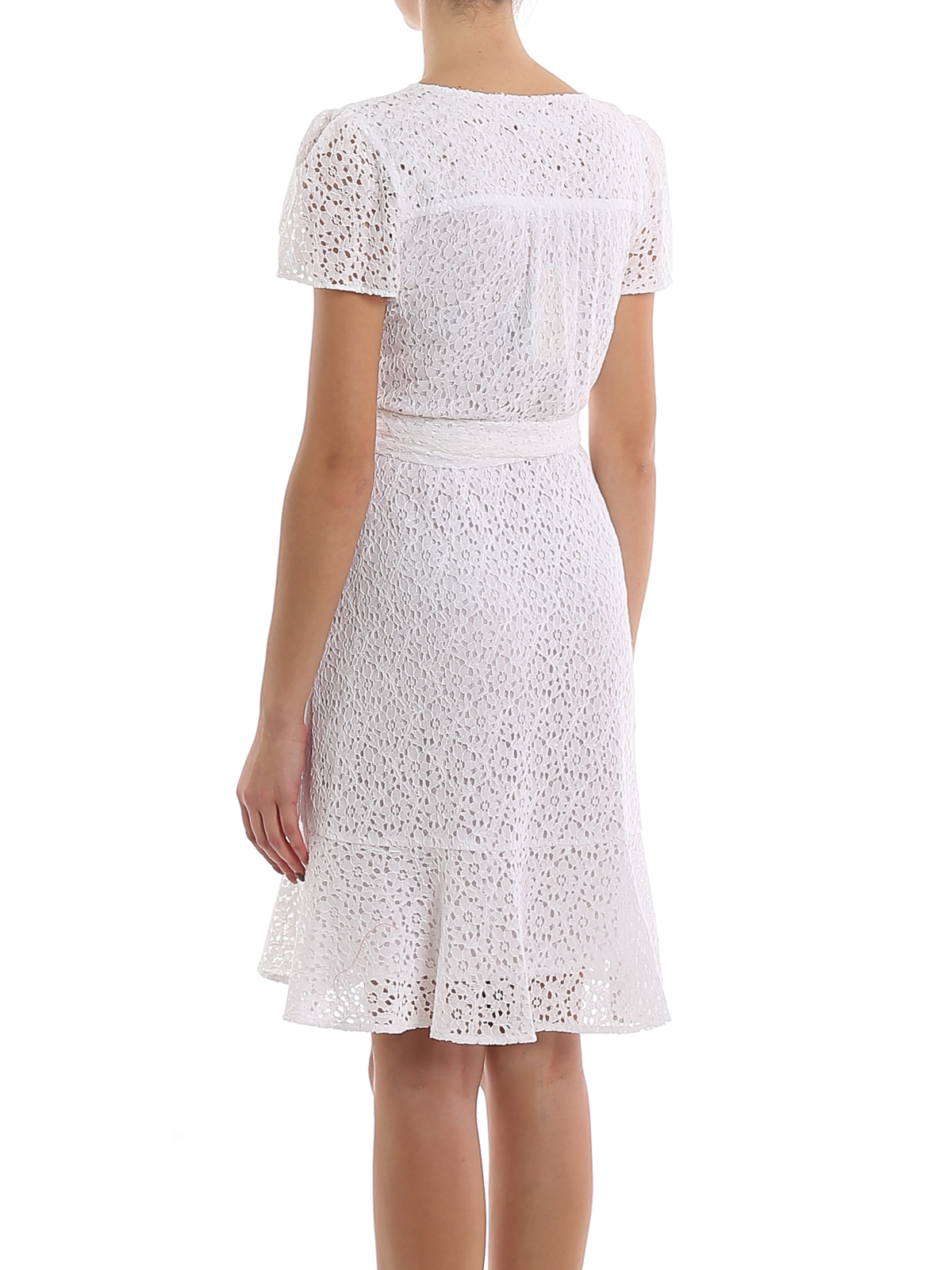 Michael Kors Womens FoulardPrint FauxWrap Mini Dress  Macys