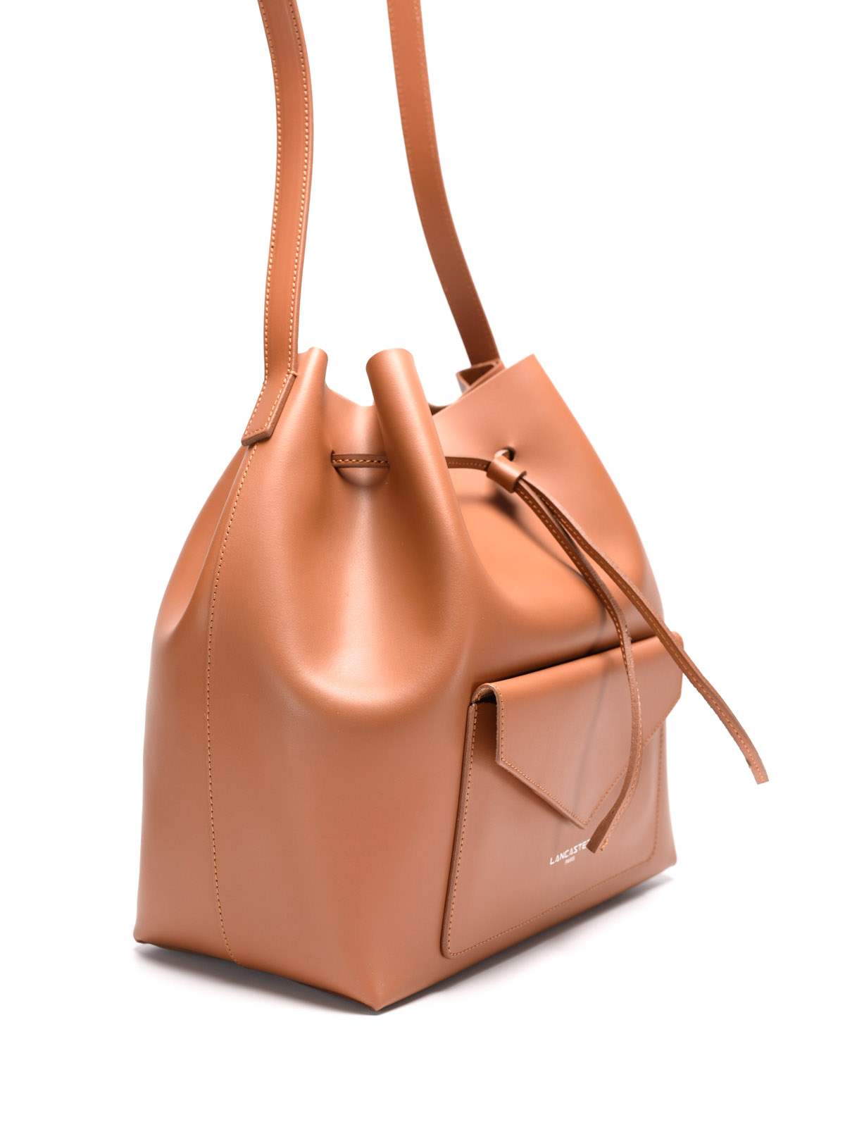 Genuine Leather Large Bucket Shoulder Bag