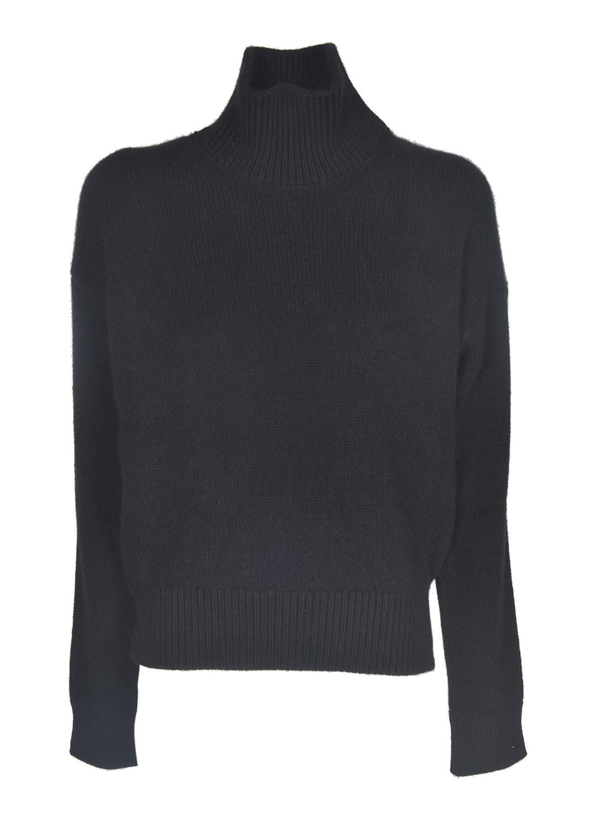 Laneus Wool angora blend turtleneck jumper Black MGD538NERO