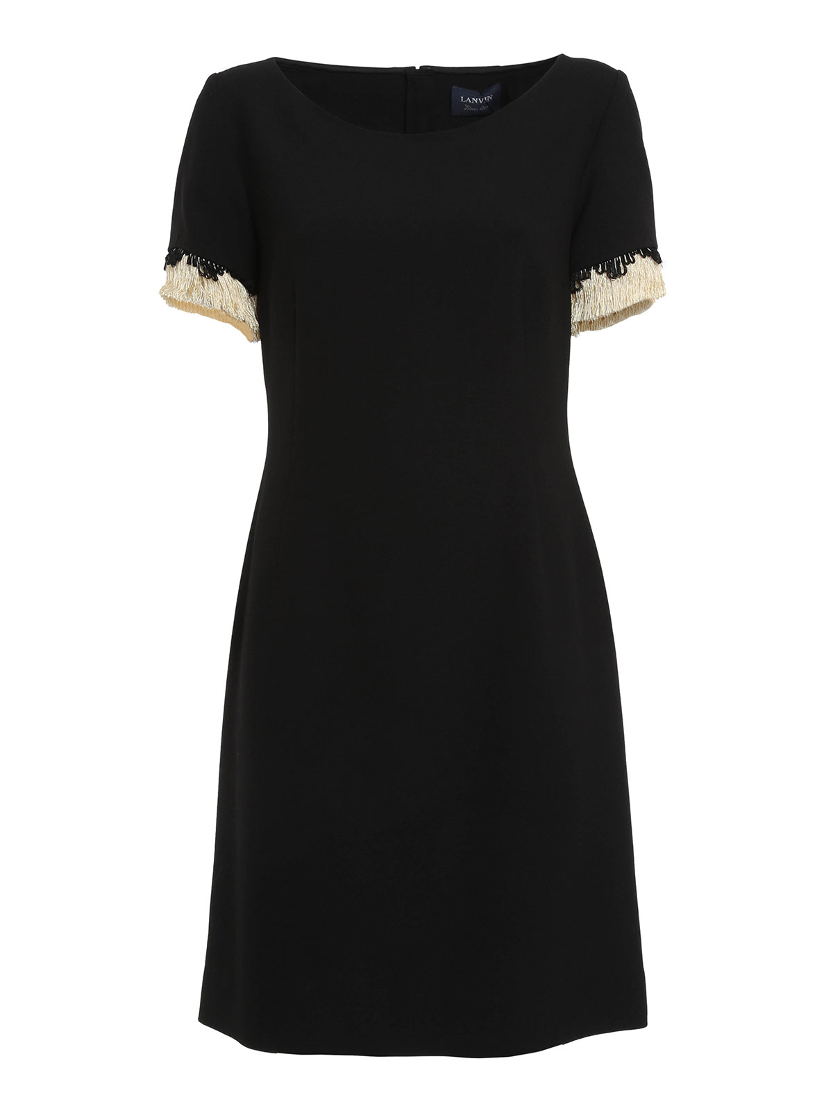 Lanvin Fringed sleeve dress - Black - Women|RWDR2142279010