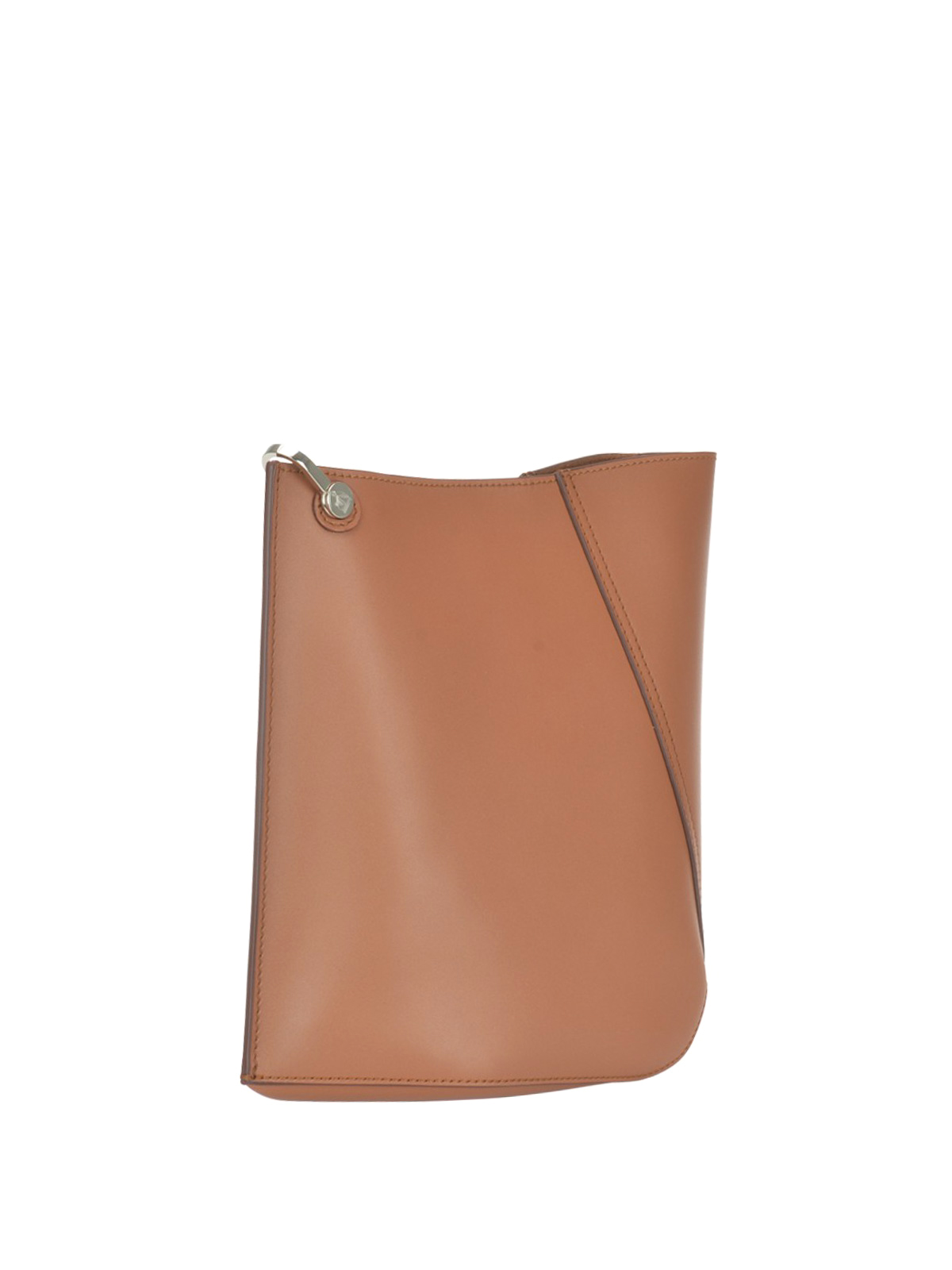 Lanvin Asymmetrical Small Bucket Shoulder Bag In Brown