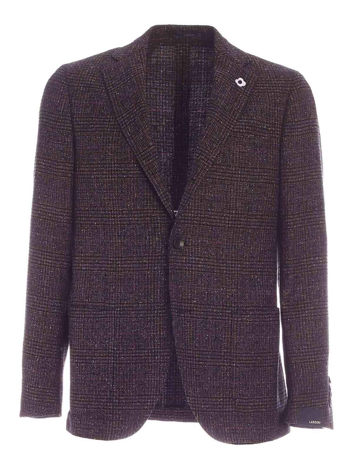 Lardini single-breasted wool blazer - Black