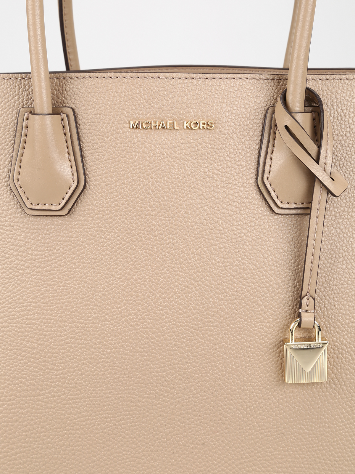 MICHAEL Michael Kors Mercer Leather Messenger Bag, Truffle