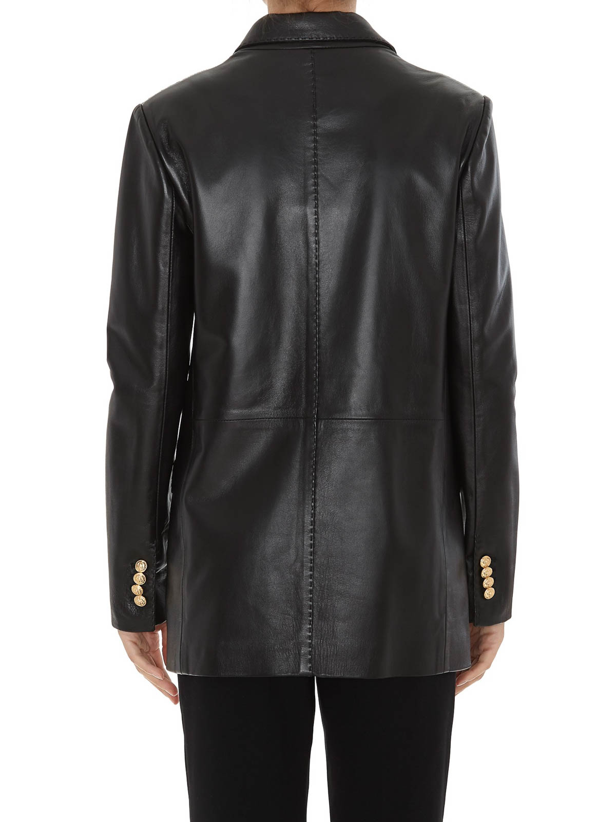 Tagliatore Leather blazer - Black - Women | JOSIENERO