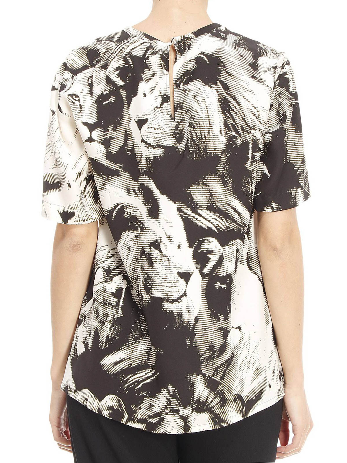 T-shirts Roberto Cavalli - Leo Camo print silk T-shirt