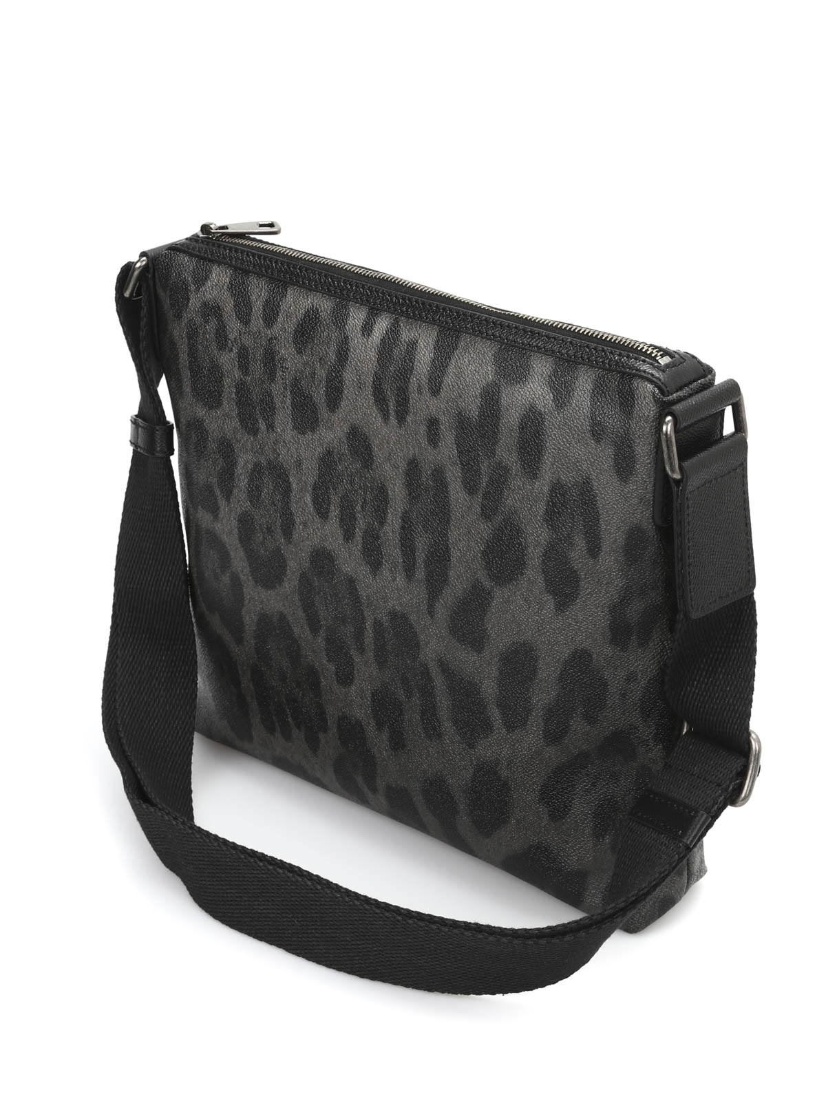 Dolce & Gabbana leopard-print logo-plaque crossbody bag