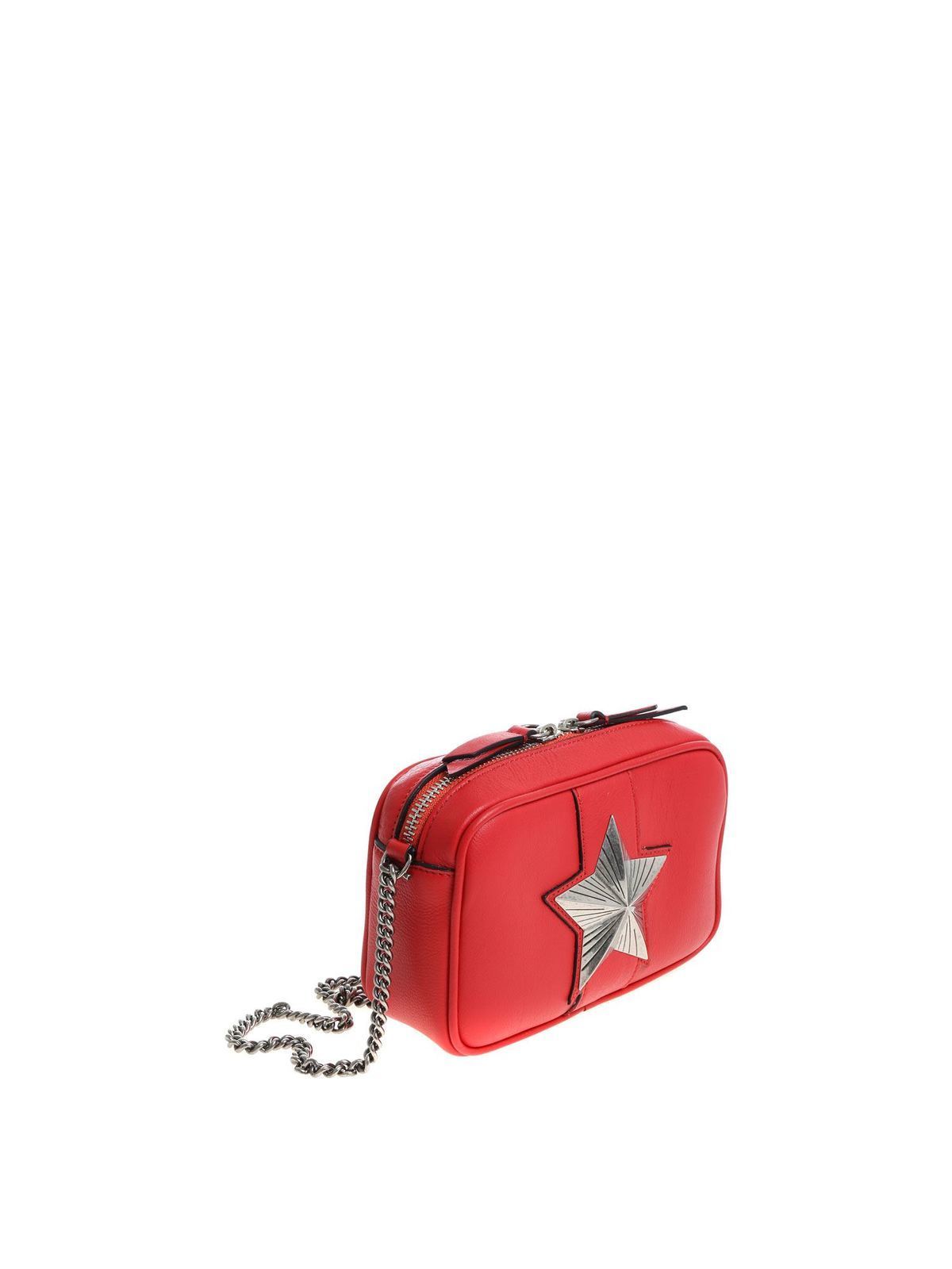 Shop Les Jeunes Etoiles Red Leather Bag In Rojo