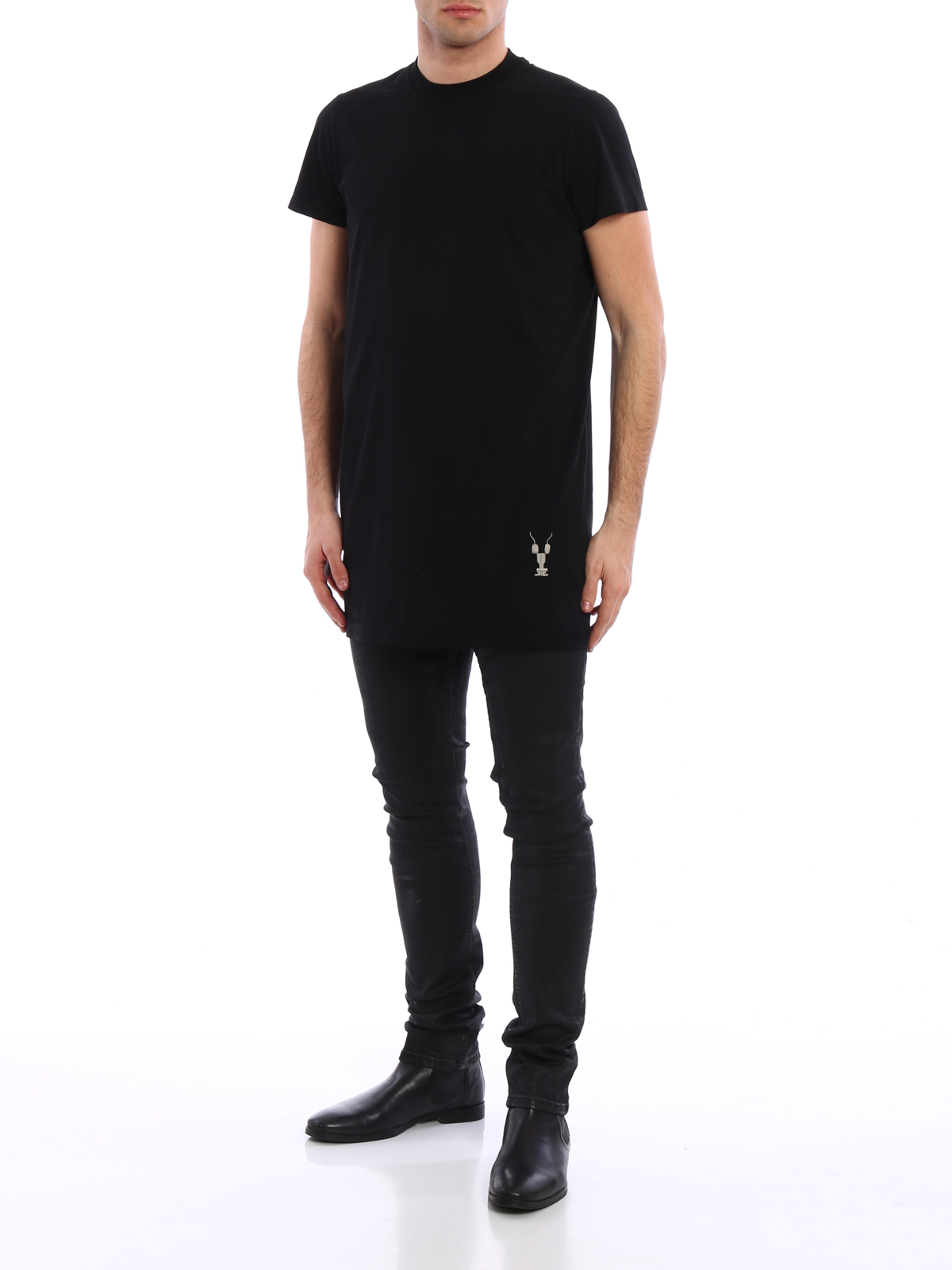 T-shirts Rick Owens - Level embroidered long T-shirt