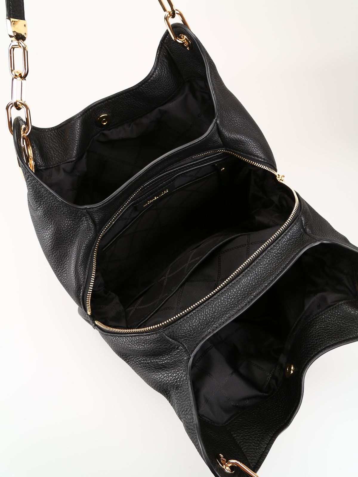 MICHAEL Michael Kors Lillie Large Pebbled Leather Shoulder Bag in Natural   Lyst