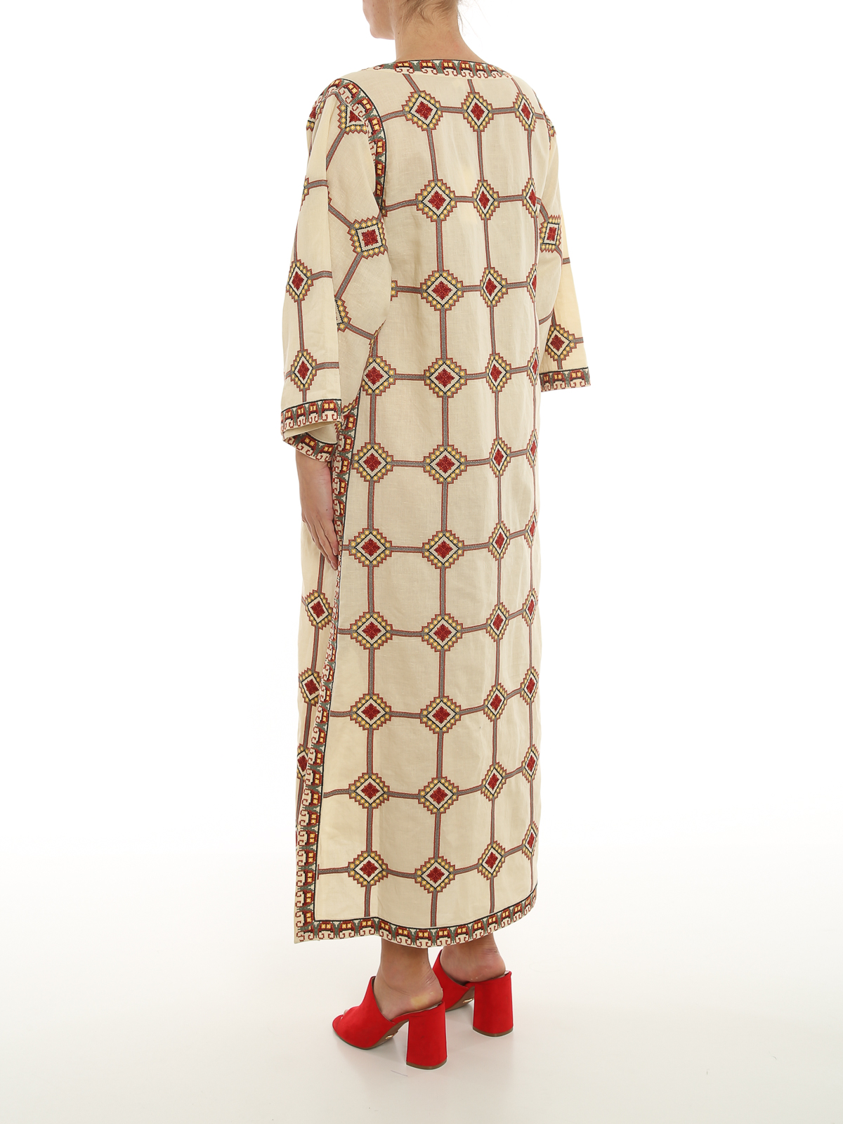 Maxi dresses Tory Burch - Linen-blend caftan - 76788122 | thebs.com