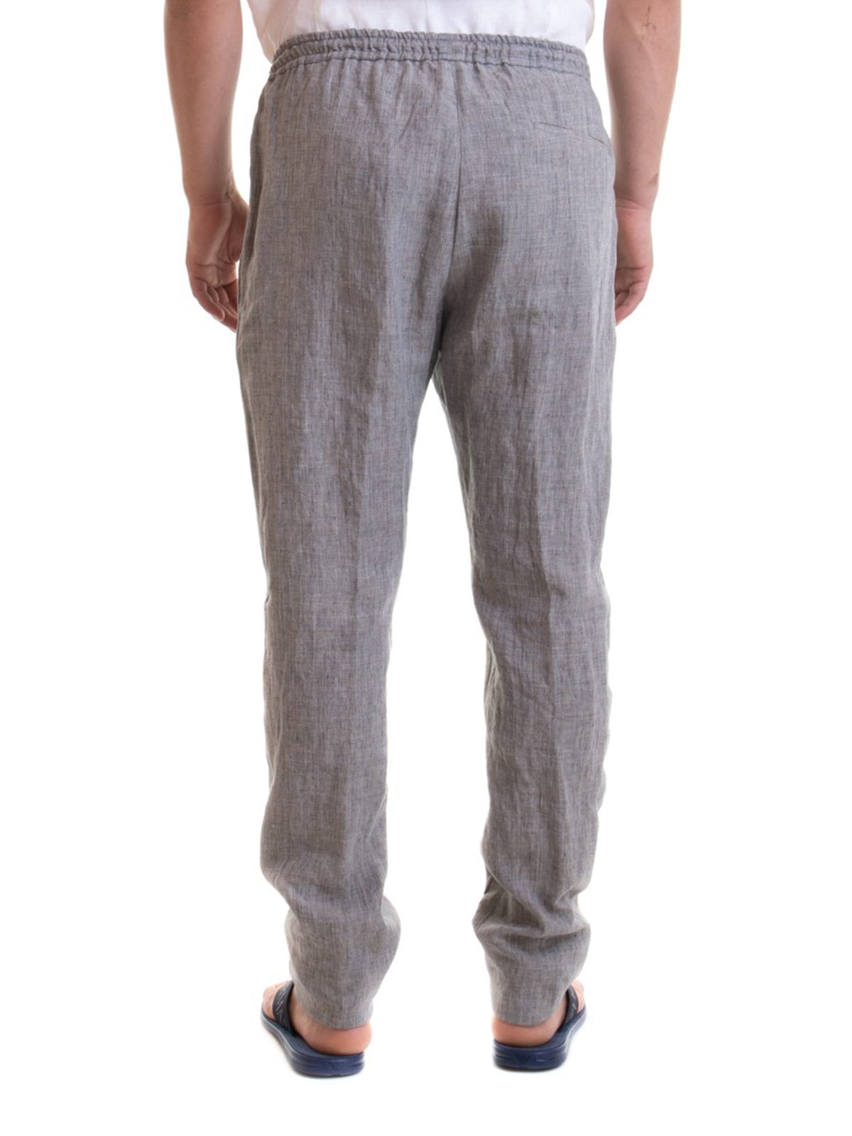 Emporio Armani Linen trousers with drawstring|51P89S51S19111