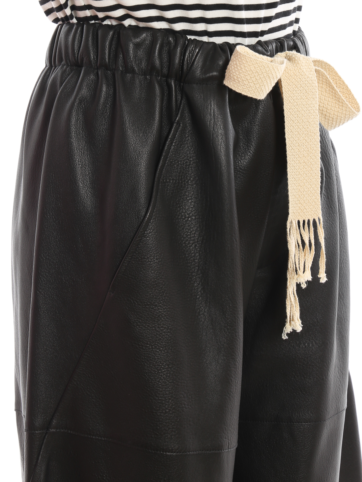 Leather trousers Loewe - Soft hammered leather culottes
