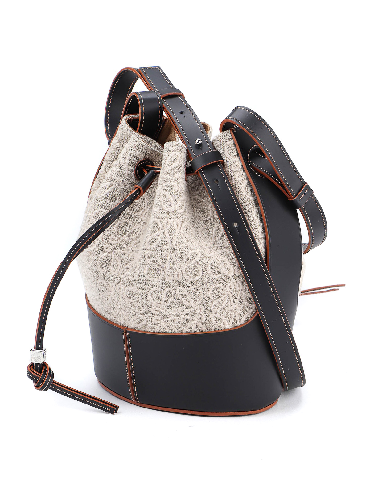 LOEWE beige Small Balloon Bucket Bag