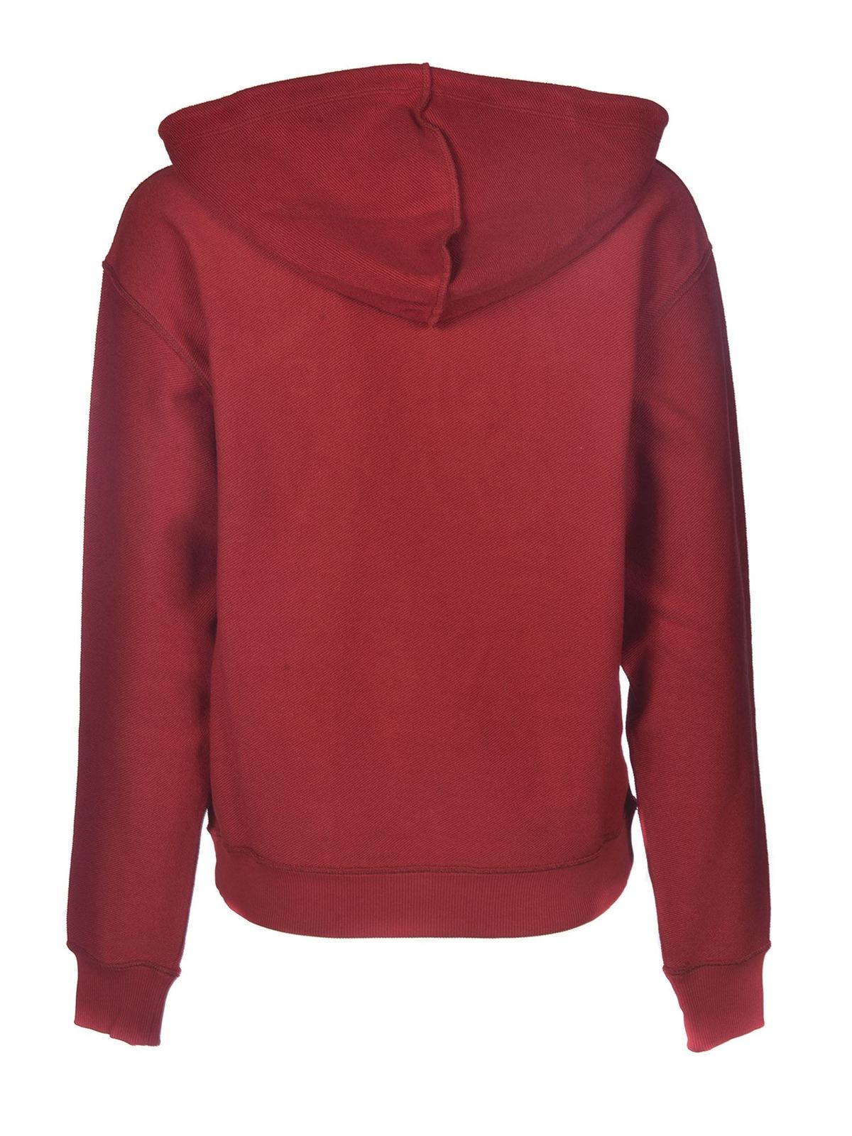 Loewe Logo embroidery hoodie in red - Red - Women