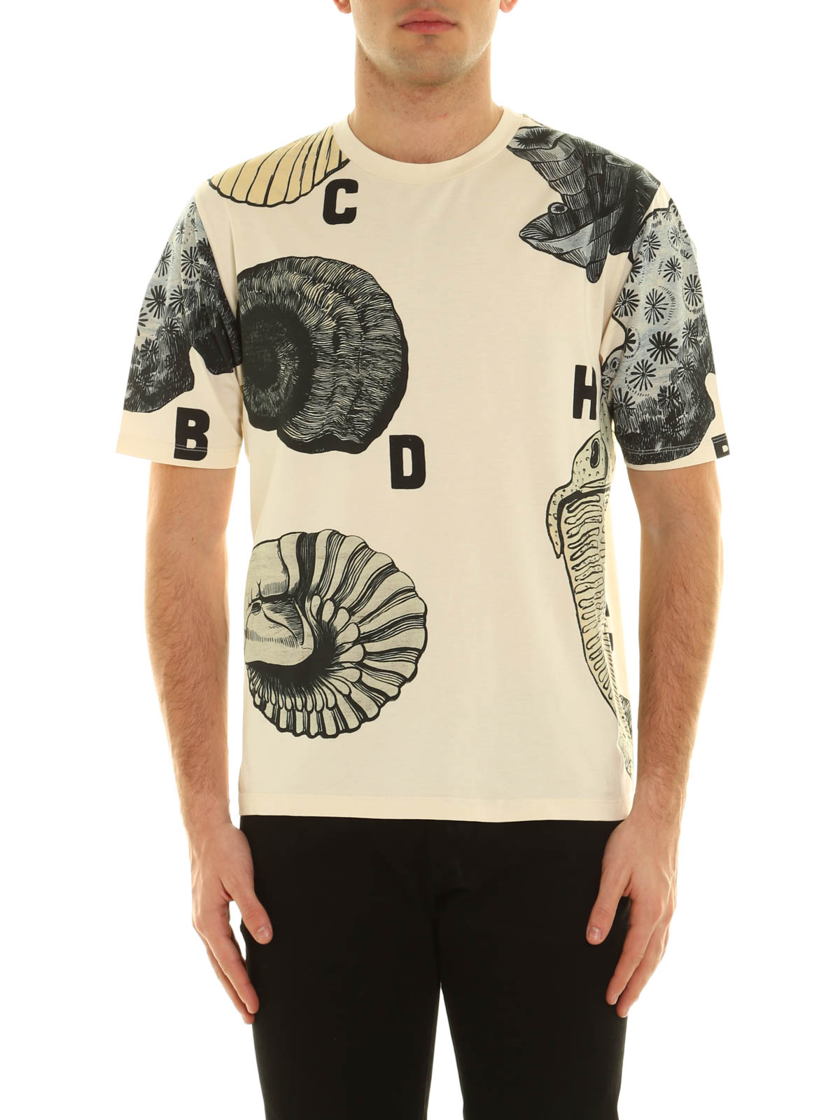 T-shirts Loewe - Fossil print T-shirt - H2179812CR2140