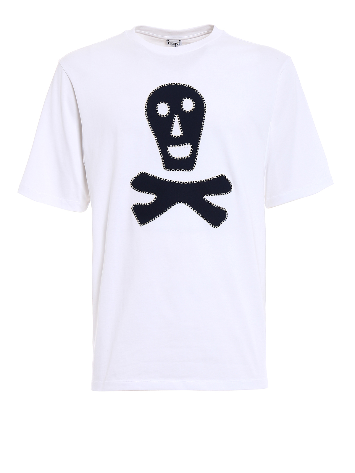 Loewe Contrasting skull white T-shirt - White|H6189440CR2100