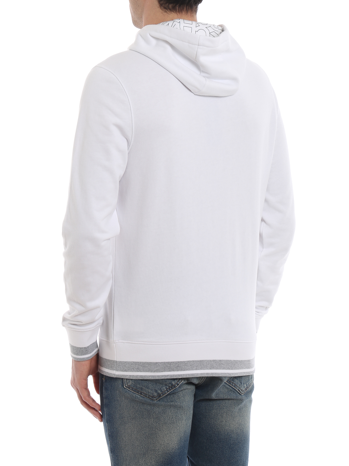logo embroidery sweatホワイト エコハイブリッド ミニボックスロゴ エンブロイダリー パーカー