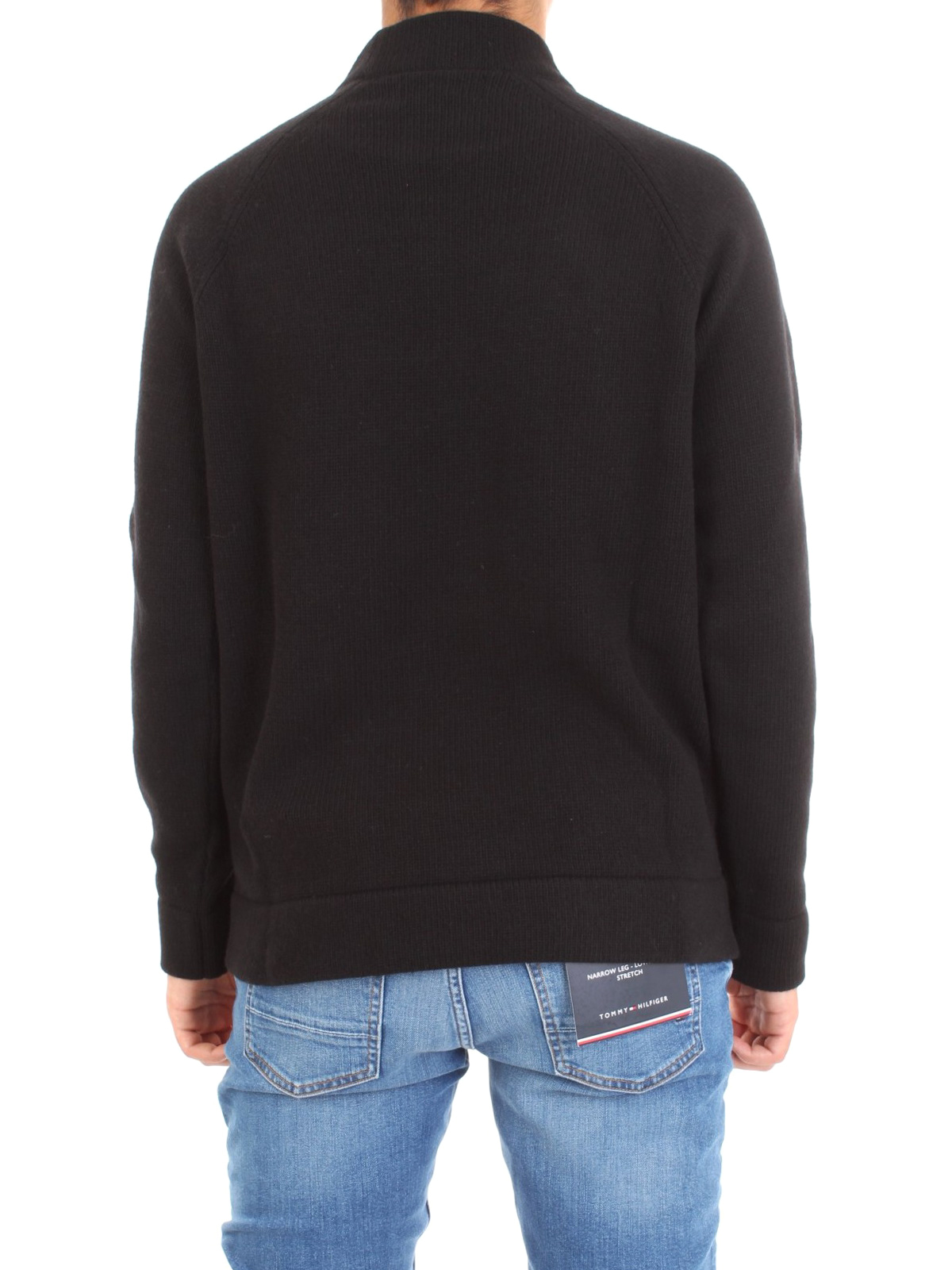 Crew necks Stone Island - Logo embroidery wool mock neck sweater