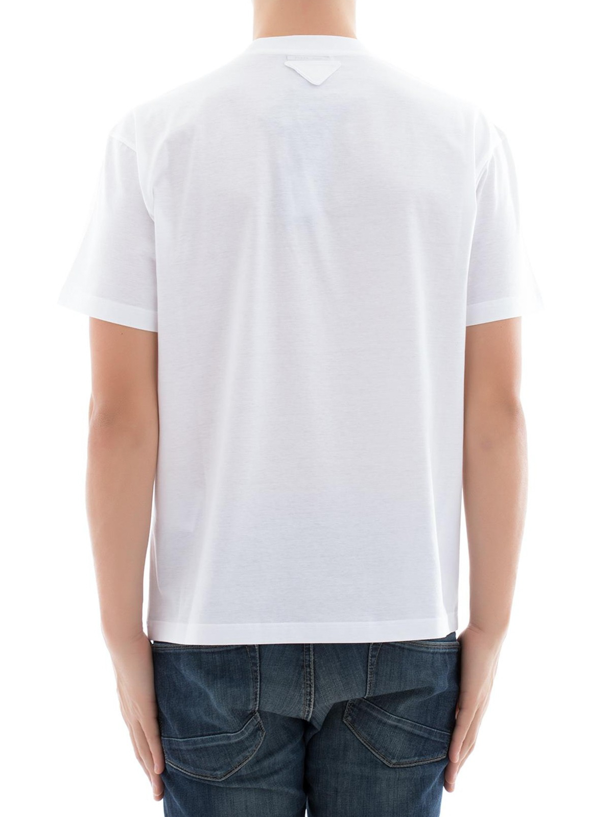 Prada Logo maxi print cotton T-shirt - Men | UJN399S1621QGBF0009