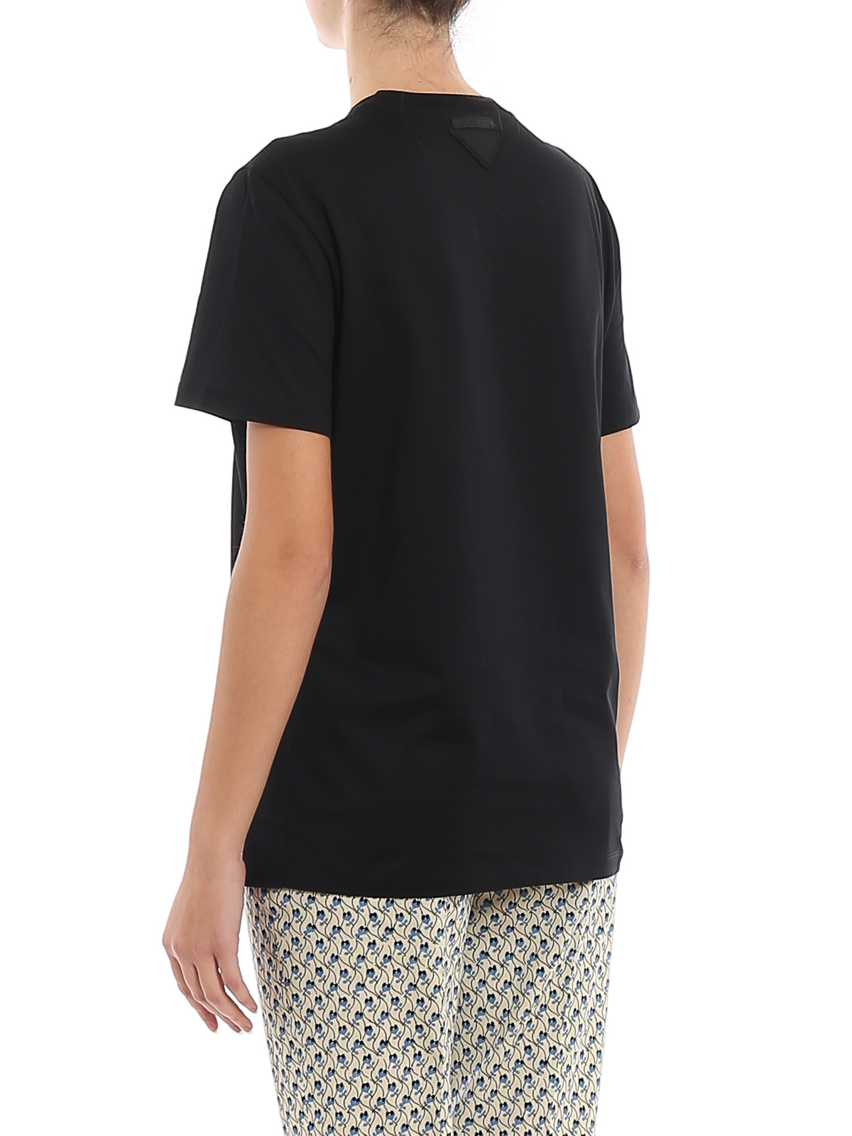 Prada Logo print T-shirt - Black - Women | 358381V0EF0002