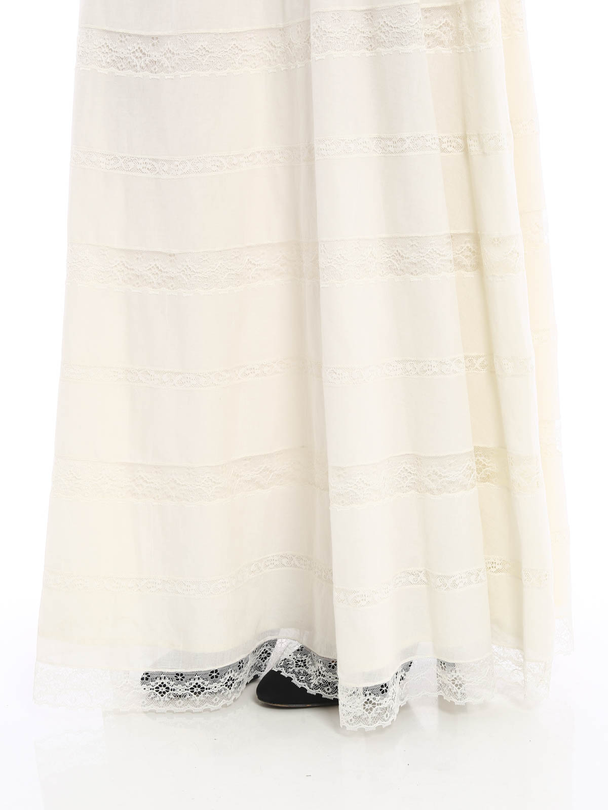 Philosophy di Lorenzo Serafini Cotton and lace maxi skirt