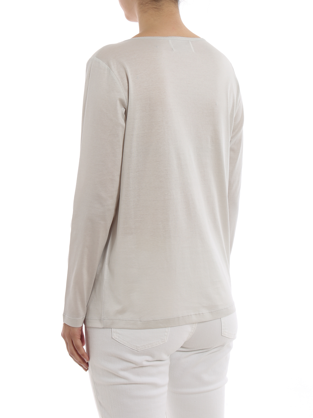 FABIANA FILIPPI グレー Vネック Tシャツ