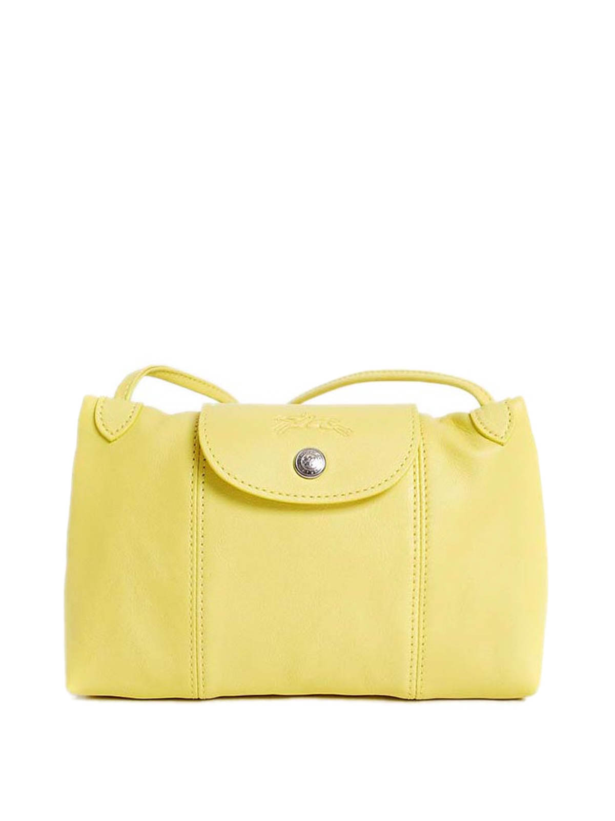 LONGCHAMP Le Pliage Crossbody Yellow Hobo Messenger Bag Side Pocket