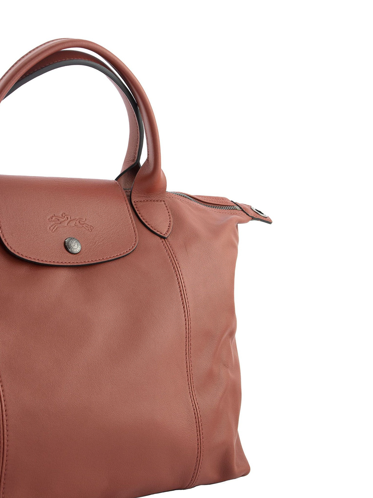 Longchamp Le Pliage Cuir Leather Shoulder Bag