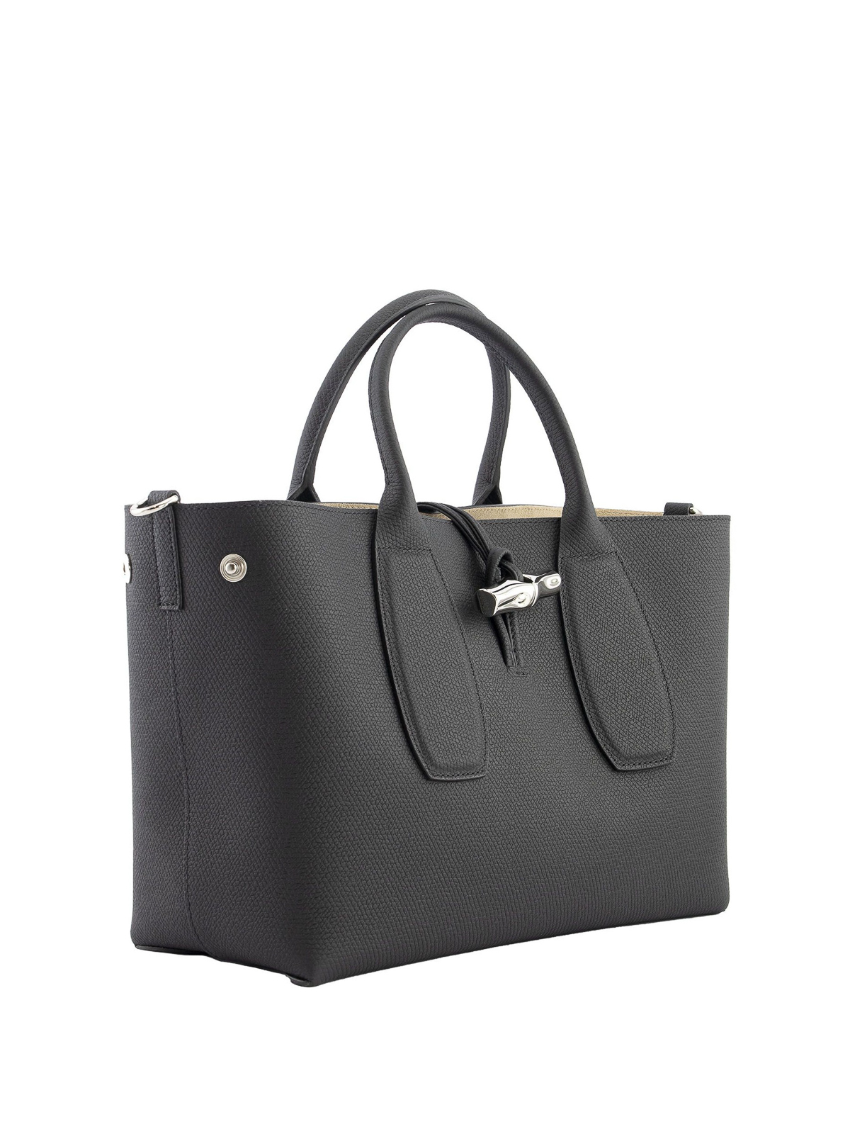 Roseau M Handbag Black - Leather (10058HPN001)